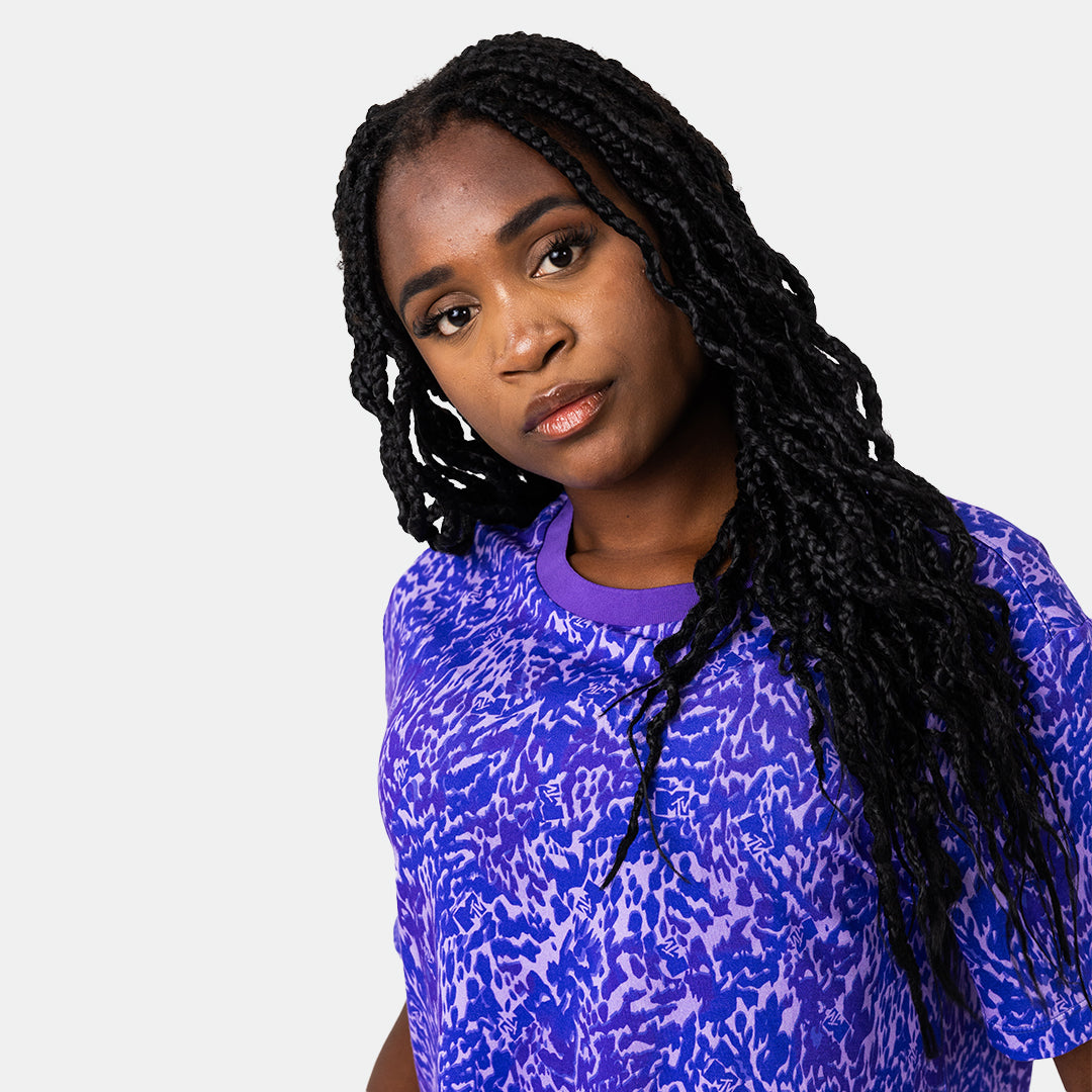 MTV Women's Push It Boxy Tee - Vintage Graphic T-Shirt for Casual Wear, Concerts & Street Style