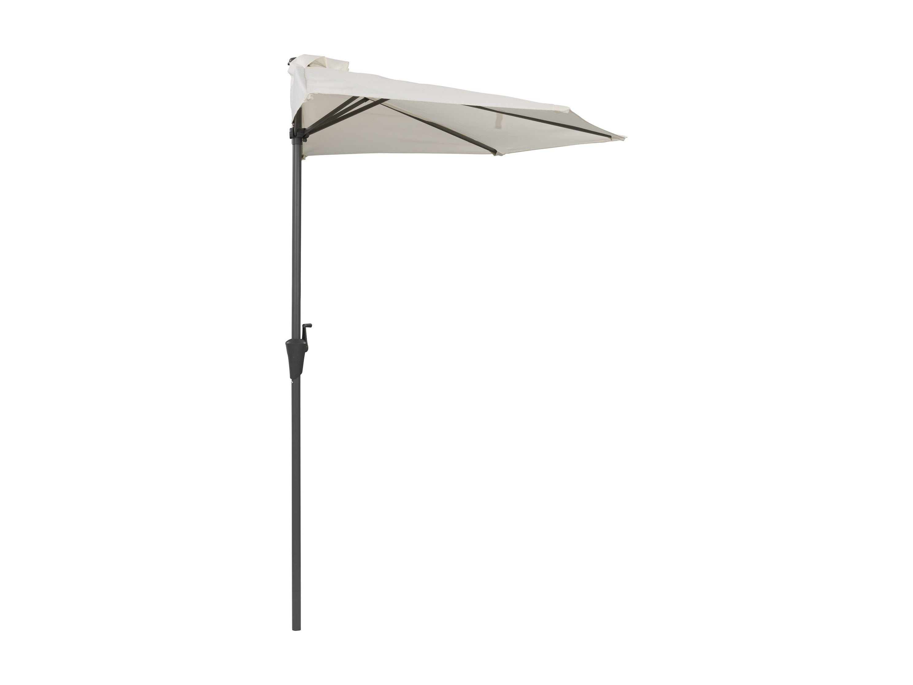 8.5ft Off White Half Umbrella - Large Patio Sun Shade for Outdoor Dining, Poolside Lounging & Garden Relaxation