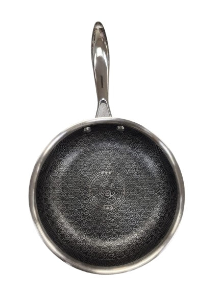 Premium Tabakh Hybrid Stainless Steel Fry Pan 24cm - Nonstick Induction Cookware for Professional Cooking, Sautéing & Frying - Perfect for Home Chefs & Restaurant Use