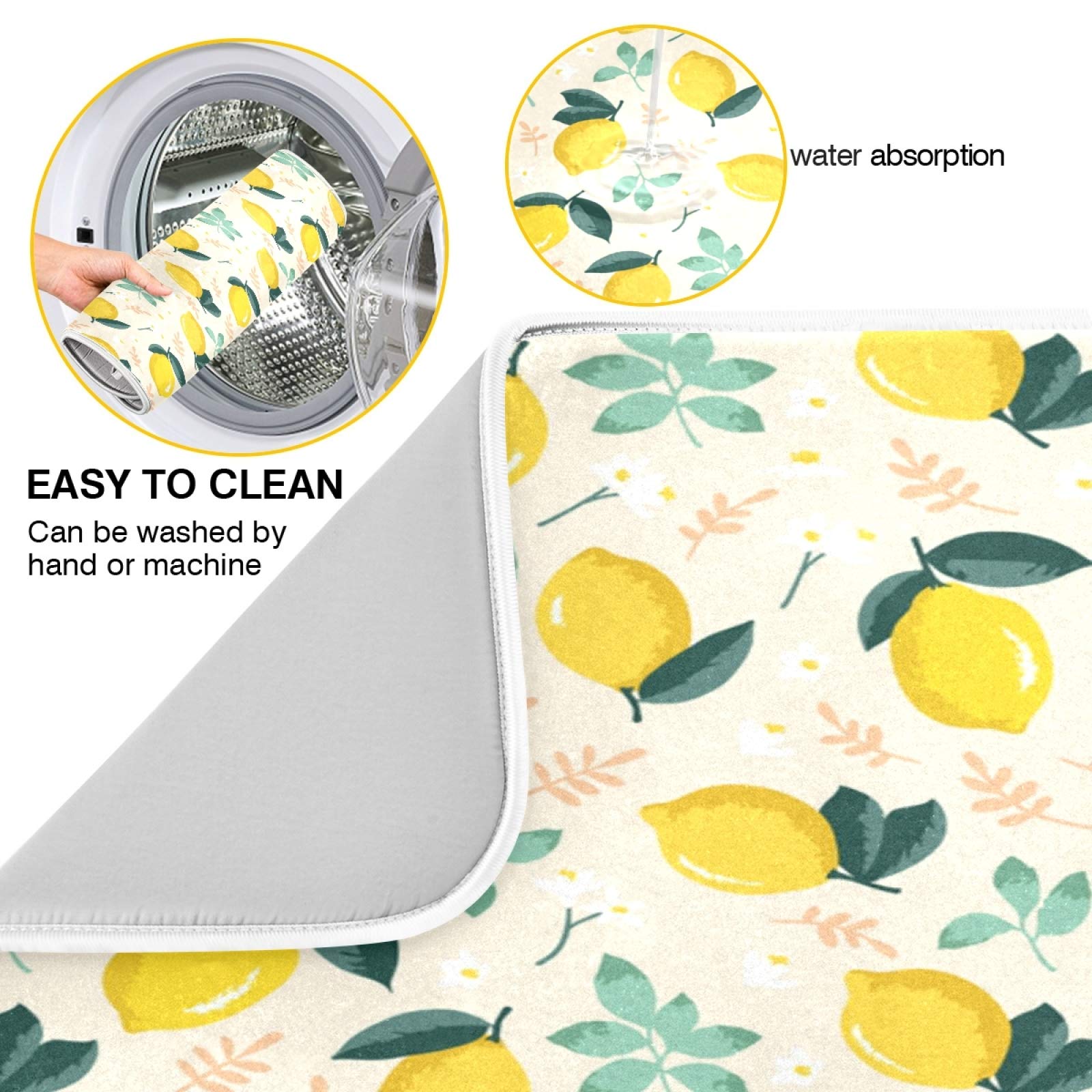 ATTX Extra Large Microfiber Dish Drying Mat - 18 x 24 Inches, Absorbent Kitchen Countertop Mat for Dishes, Utensils & Cookware - Perfect for Drying, Draining & Protecting Countertops