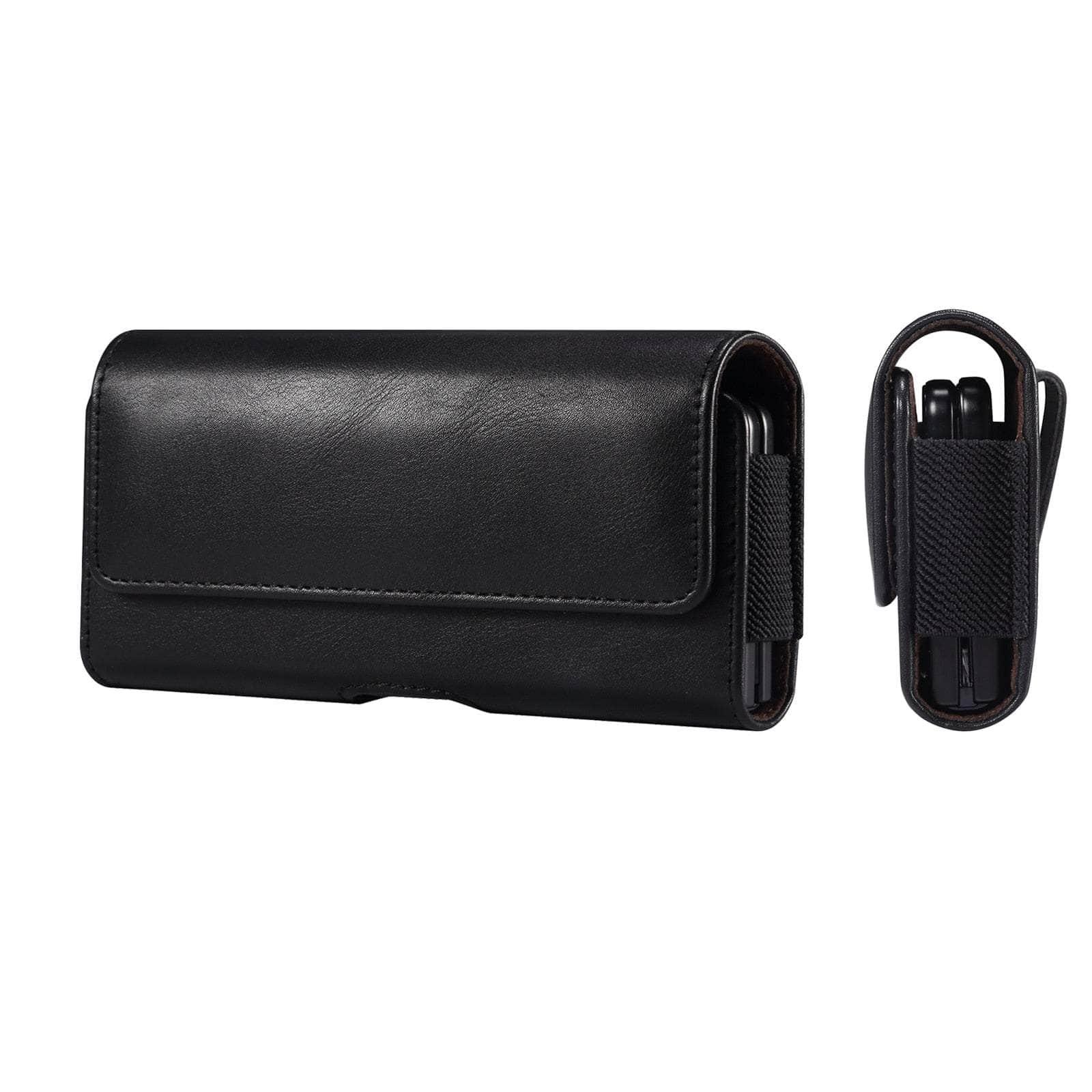 Samsung Galaxy Z Fold 5 Leather Belt Clip Case - Premium Protective Cover with Secure Clip for Business & Outdoor Activities