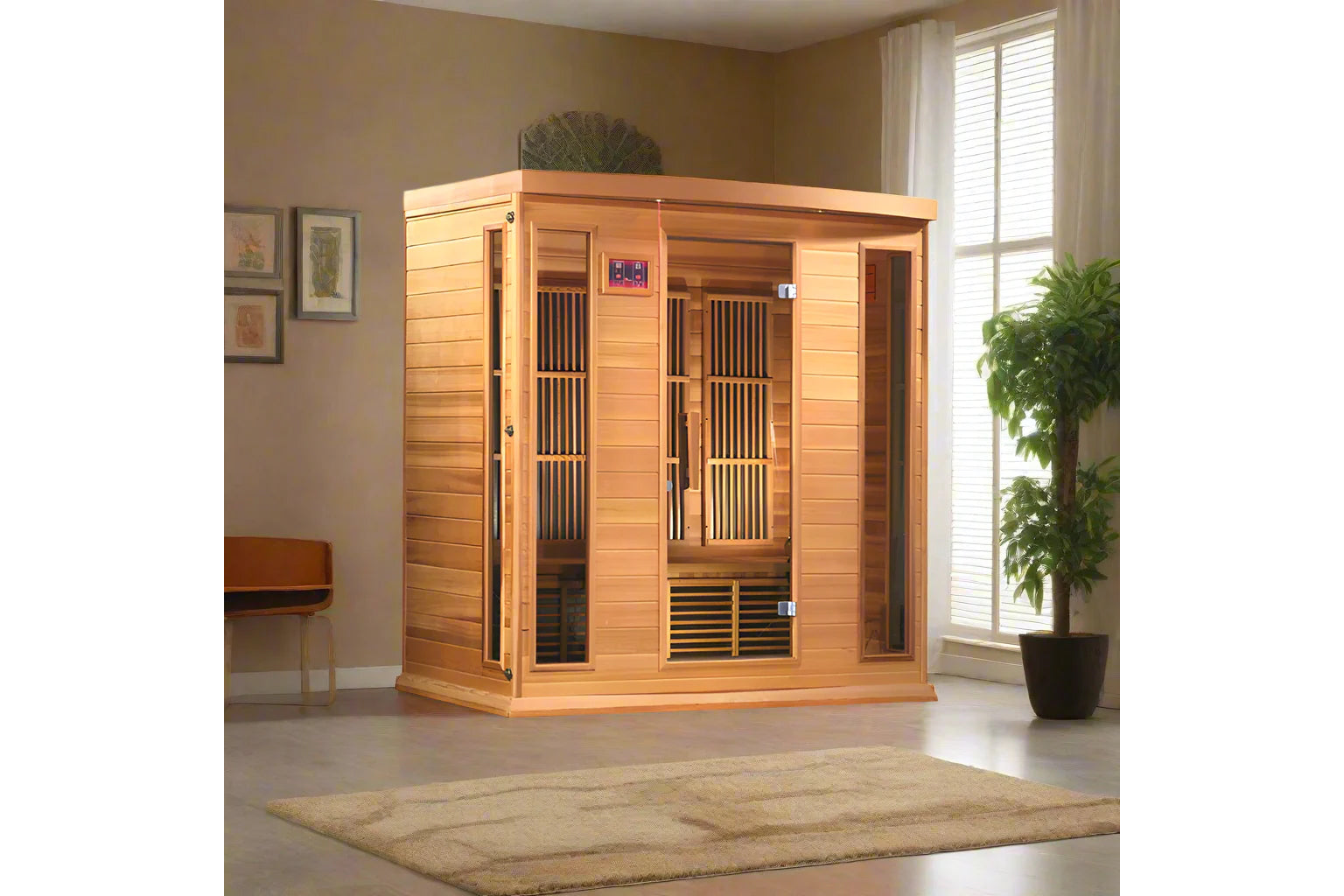 Maxxus Montilemar Edition 3 Person Low EMF FAR Infrared Sauna for Home Relaxation & Detox - Perfect for Wellness & Muscle Recovery