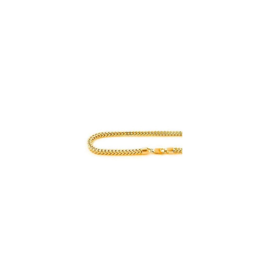 2.4MM 080 Franco Chain Necklace - 14K Yellow Gold Plated .925 Sterling Silver - 8 to 28 Inches Adjustable Length - Perfect for Layering, Gift Giving & Everyday Wear
