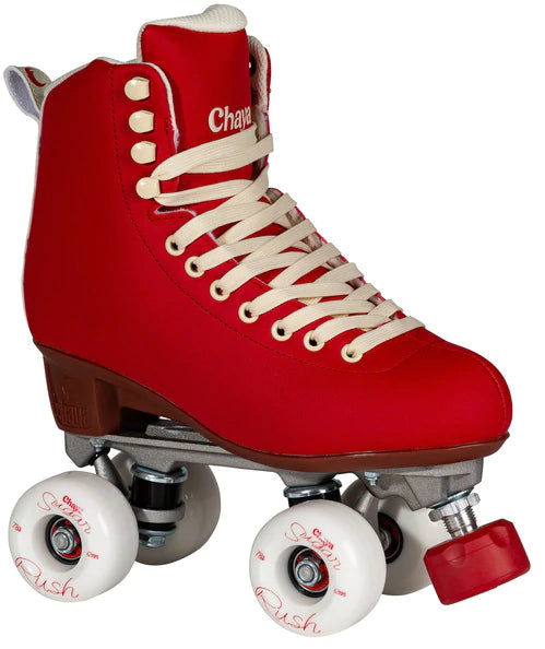 Chaya Melrose Deluxe Roller Skates for Women - Ruby Red Outdoor & Indoor Skates for Fitness, Rink & Street Skating