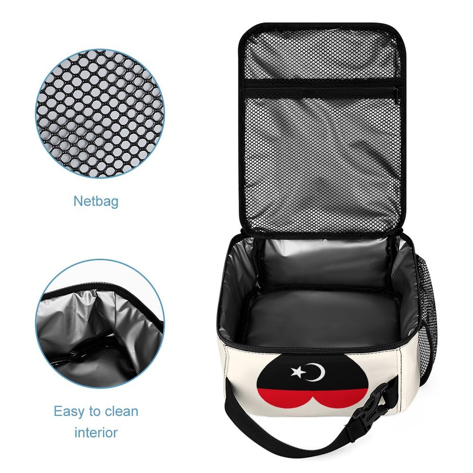Love Libya 3-Piece Backpack Set - Laptop Daypack, Insulated Lunch Tote Bag & Pencil Case for Work, School & Travel | Perfect for Office, College & Commuting