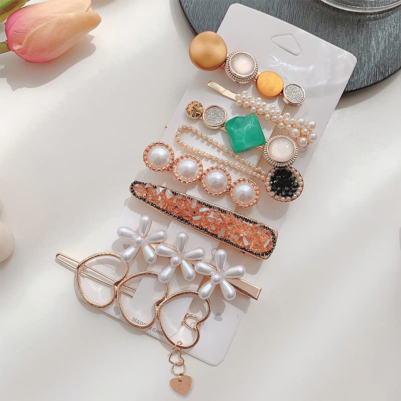 Yellow 8Pin Hair Clips
