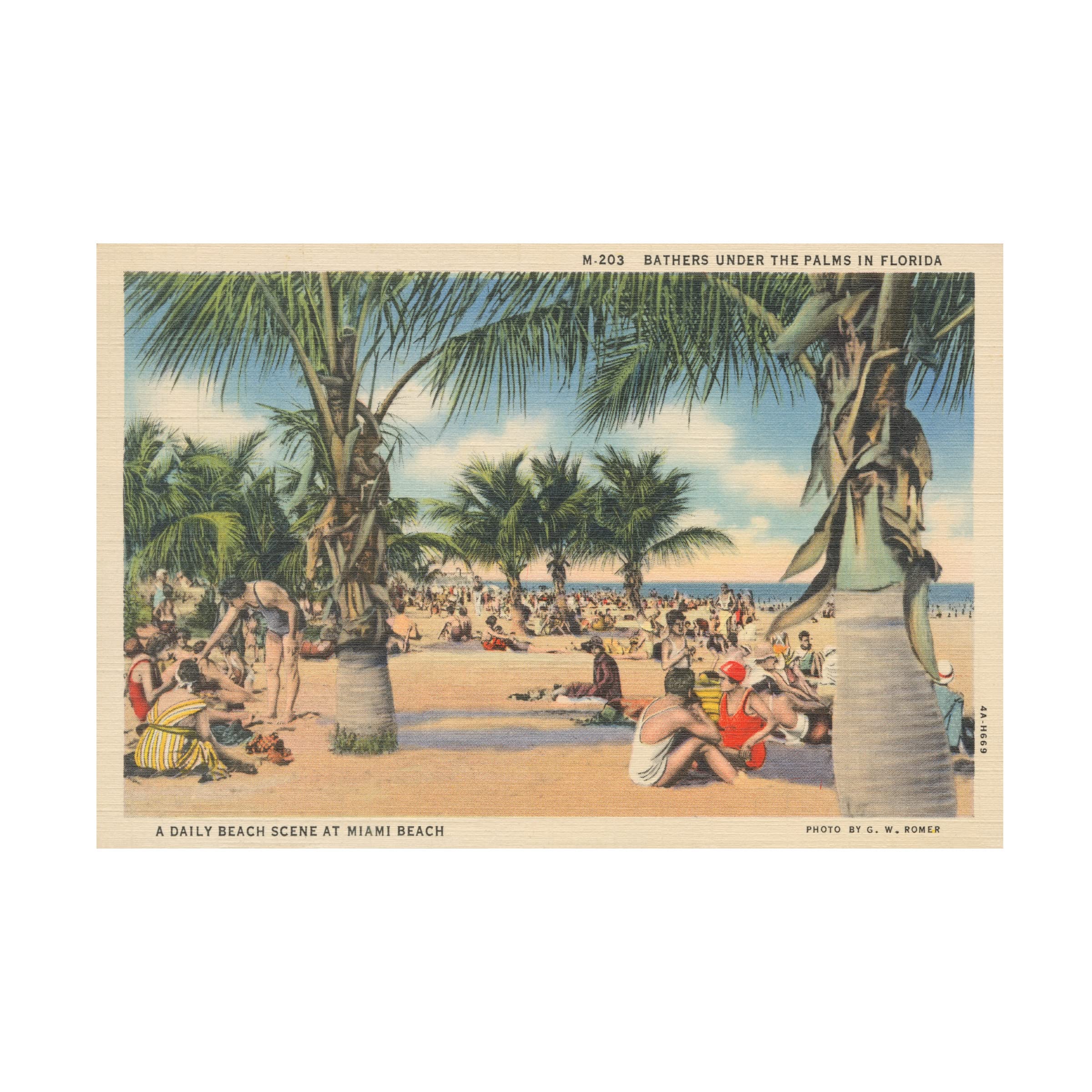 Trademark Fine Art 'Beach Postcard III' Canvas Wall Art Print by Wild Apple Portfolio - 30x47 Inches Coastal Decor for Living Room, Bedroom & Office