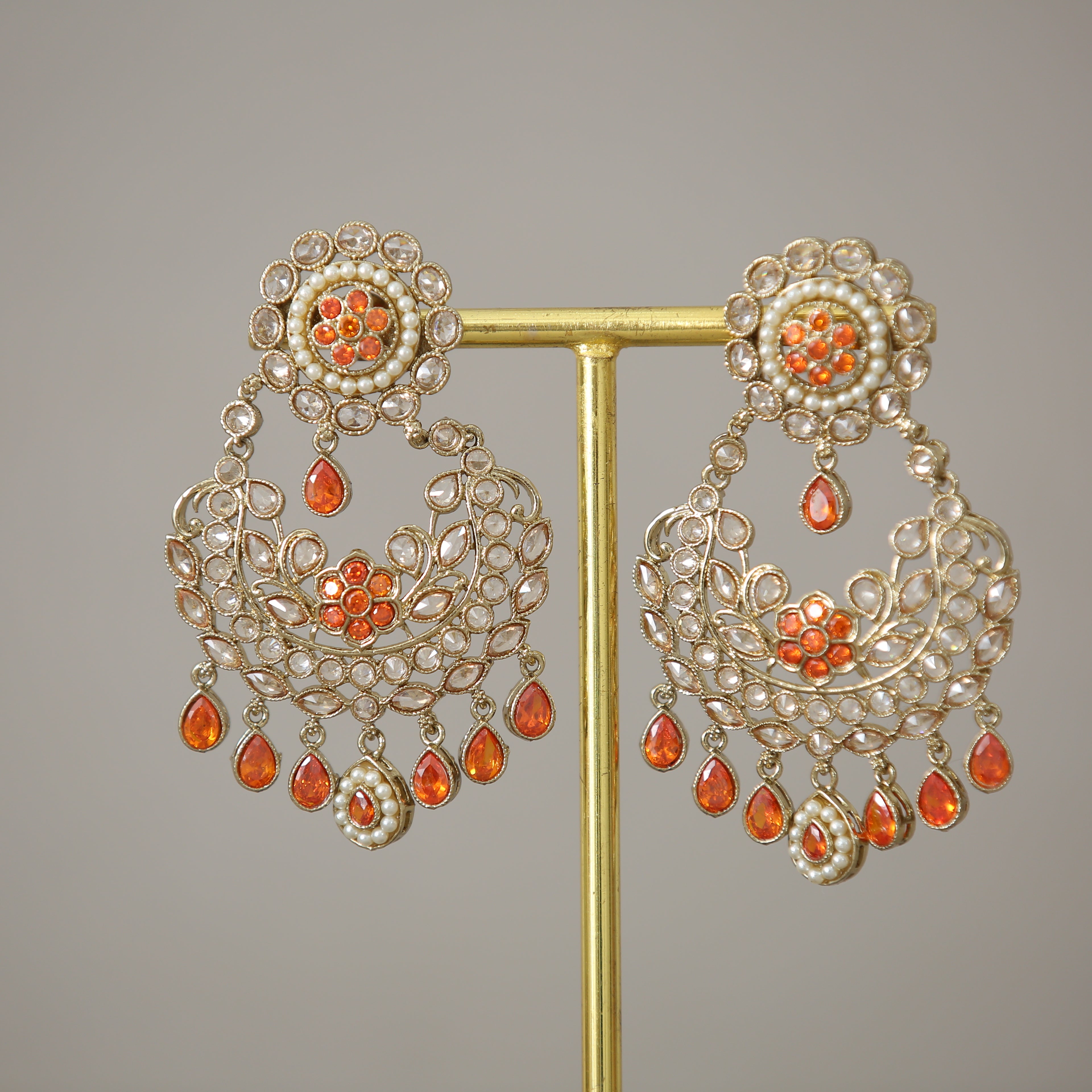 Barkha Polki Stone Earrings | Handmade Indian Jewelry for Women | Elegant & Traditional Dangle Earrings for Parties, Weddings & Festive Occasions
