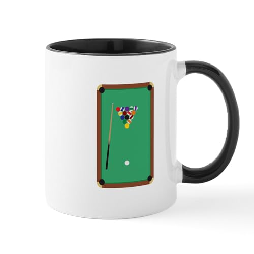 White/Black Inside - Billiards Table Mugs