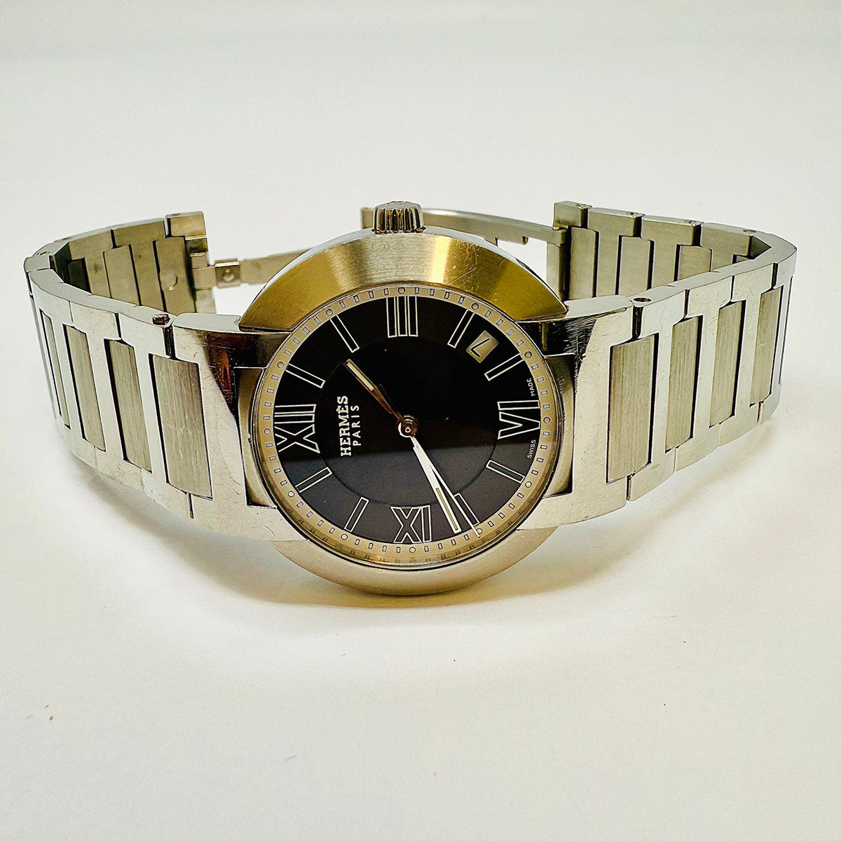 Hermes Stainless Steel Watch for Men & Women - Luxury Swiss Made Chronograph Timepiece - Perfect for Business, Formal Events & Everyday Wear