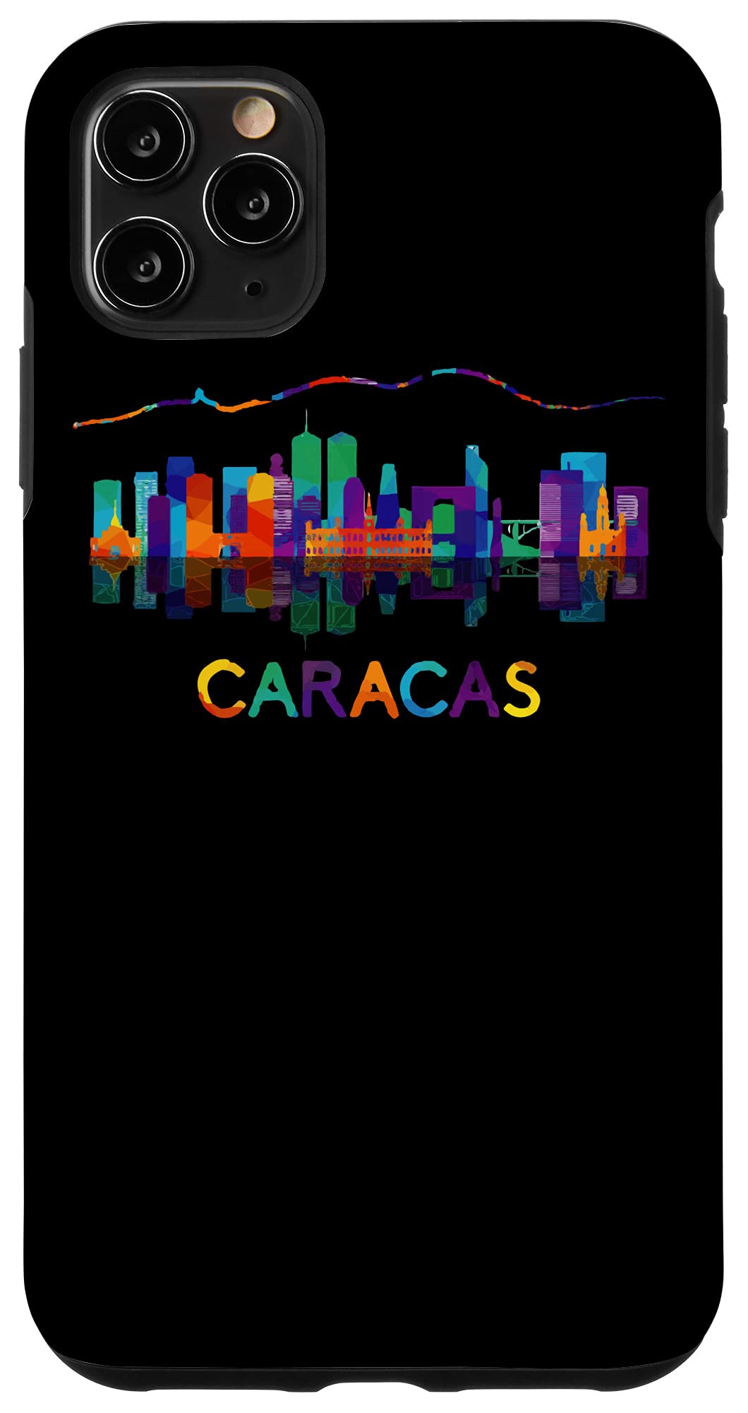 iPhone 11 Pro Max Case with Venezuelan Flag Design - Durable Phone Cover Featuring Arepas and Avila Mountain Art - Perfect for Venezuelan Pride, Travel Enthusiasts and Cultural Display