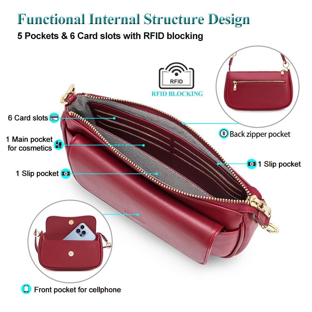 Peacocktion Vegan Leather Crossbody Bag for Women - Casual & Travel Use