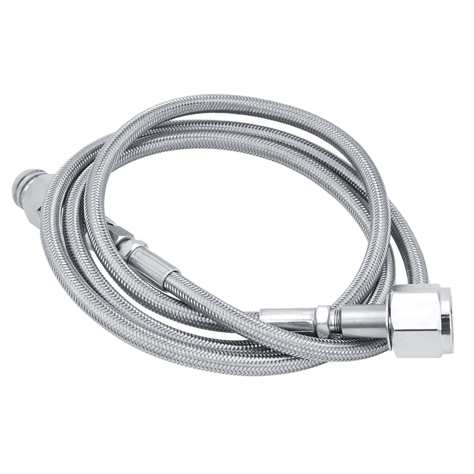 Stainless Steel High Pressure Carbonated Water Hose Adapter - TR21-4 Silver W21.8-14 Thread for Soda Makers | Perfect for Home Carbonation Systems & Commercial Beverage Dispensers