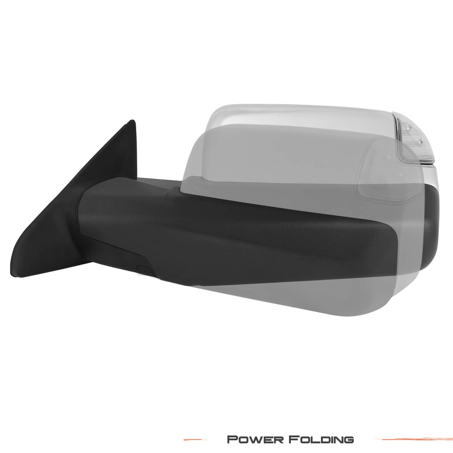AKKON Power Folding Towing Mirrors for 2009-2018 Dodge Ram with Temperature Sensor, Heated Glass, Turn Signal & LED Lights - Chrome Finish | Perfect for Heavy-Duty Towing, RV Hauling & Enhanced Nighttime Visibility