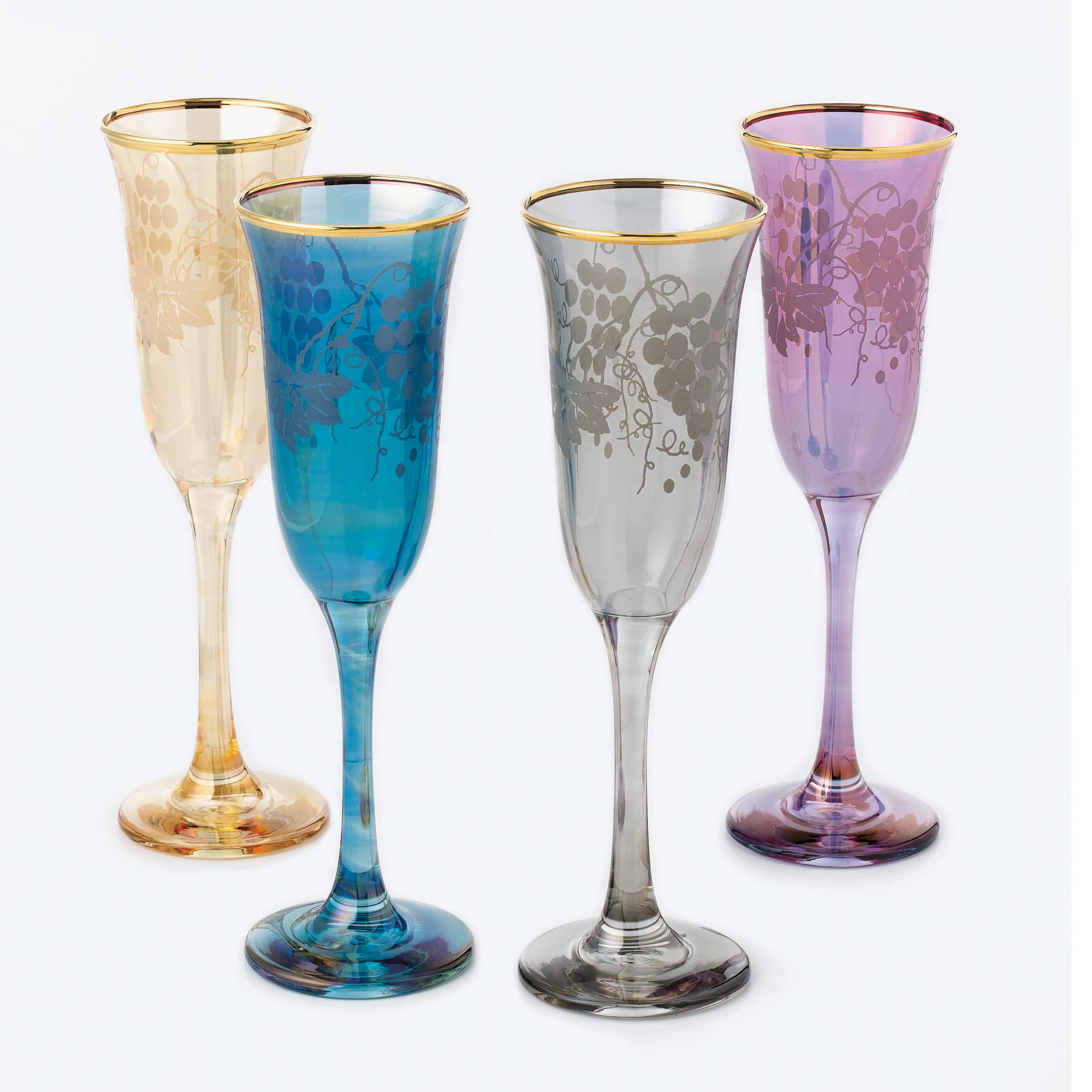 Lorren Home Trends 9461 Elegant Gold Flute - Perfect for Home Decor, Wedding Centerpieces & Luxury Gift Giving