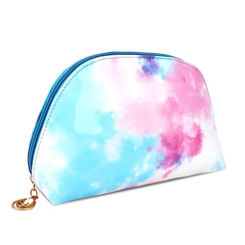 Women's Blue Cosmetic Pouch - Travel Makeup Bag for Organizing Lipstick, Brushes & Beauty Essentials | Perfect for Travel, Gym & Daily Use