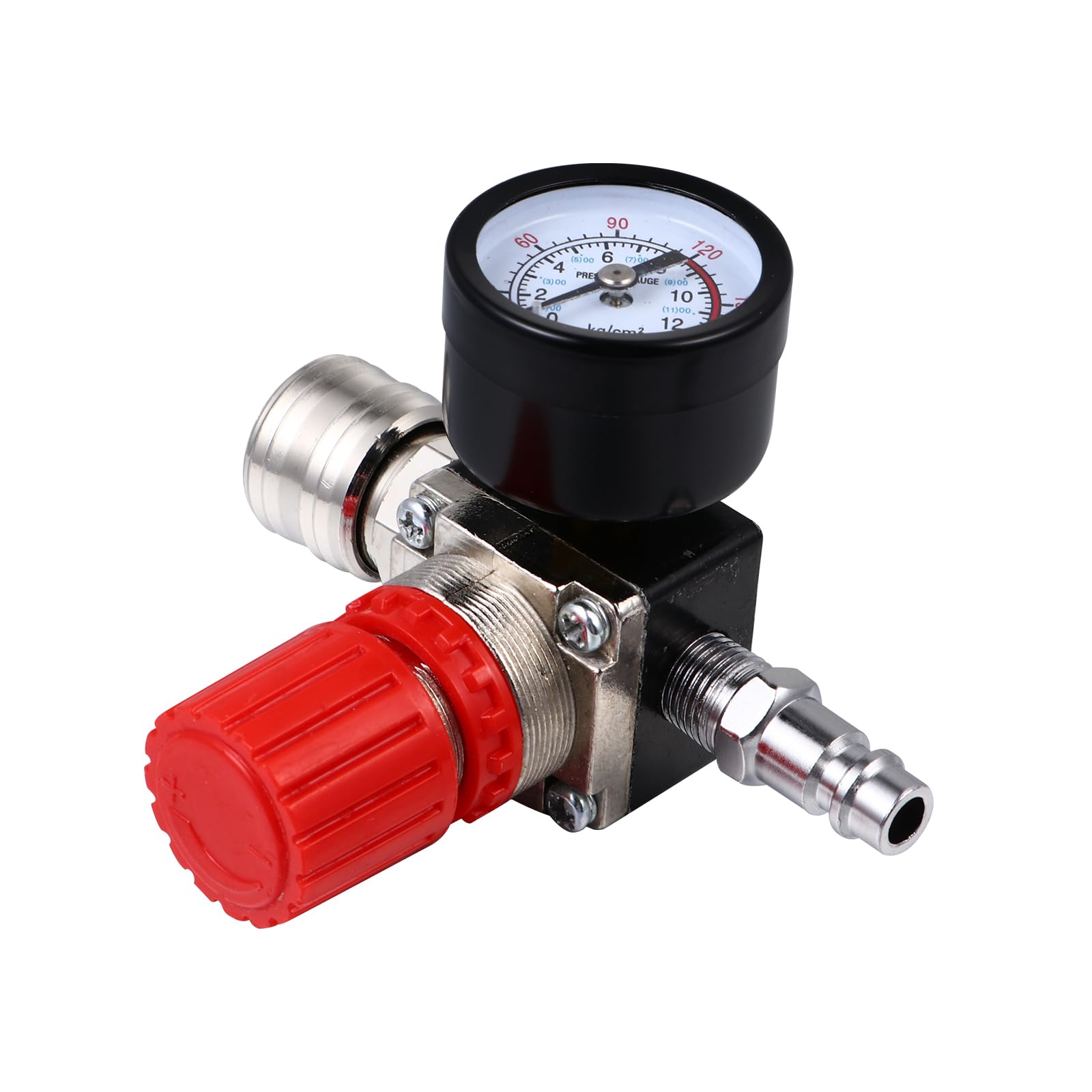 Air Compressor Pressure Regulator with Gauge - Adjustable PSI Control for Air Tools, 1/4