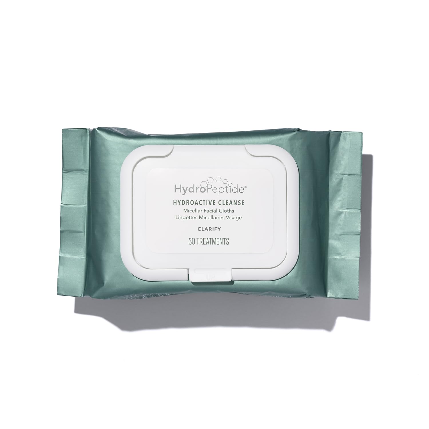 HydroPeptide HydroActive Cleanser Micellar Facial Wipes - 5 Pack (150 Count) | Gentle Makeup Remover, Deep Cleansing for Dirt & Oil, Hydrating Facial Cloths | Perfect for Travel, Gym & Daily Skincare Routine