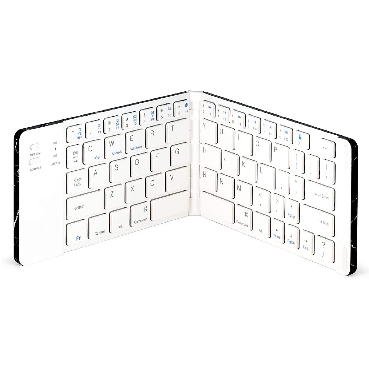 U Speakers Boost Water-Resistant Portable Bluetooth Speaker with Selfie Remote Control, Deep Bass & Built-in Mic - Perfect for Travel, Home & Office Use - Includes Mini Folding Wireless Keyboard & Pebble Mouse Combo