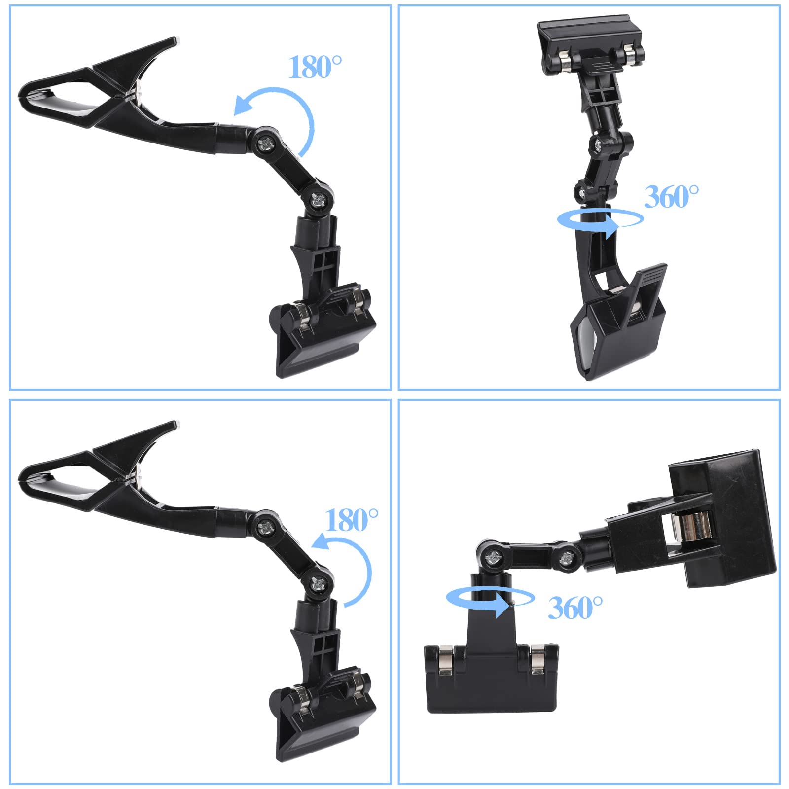 2 Pack Adjustable Document Holder for Typing - Foldable Rotatable Paper Copy Clip, Flexible Artist Supplies Holder for Computer Monitor & Canvas - Perfect for Office, Home & Studio Workspaces