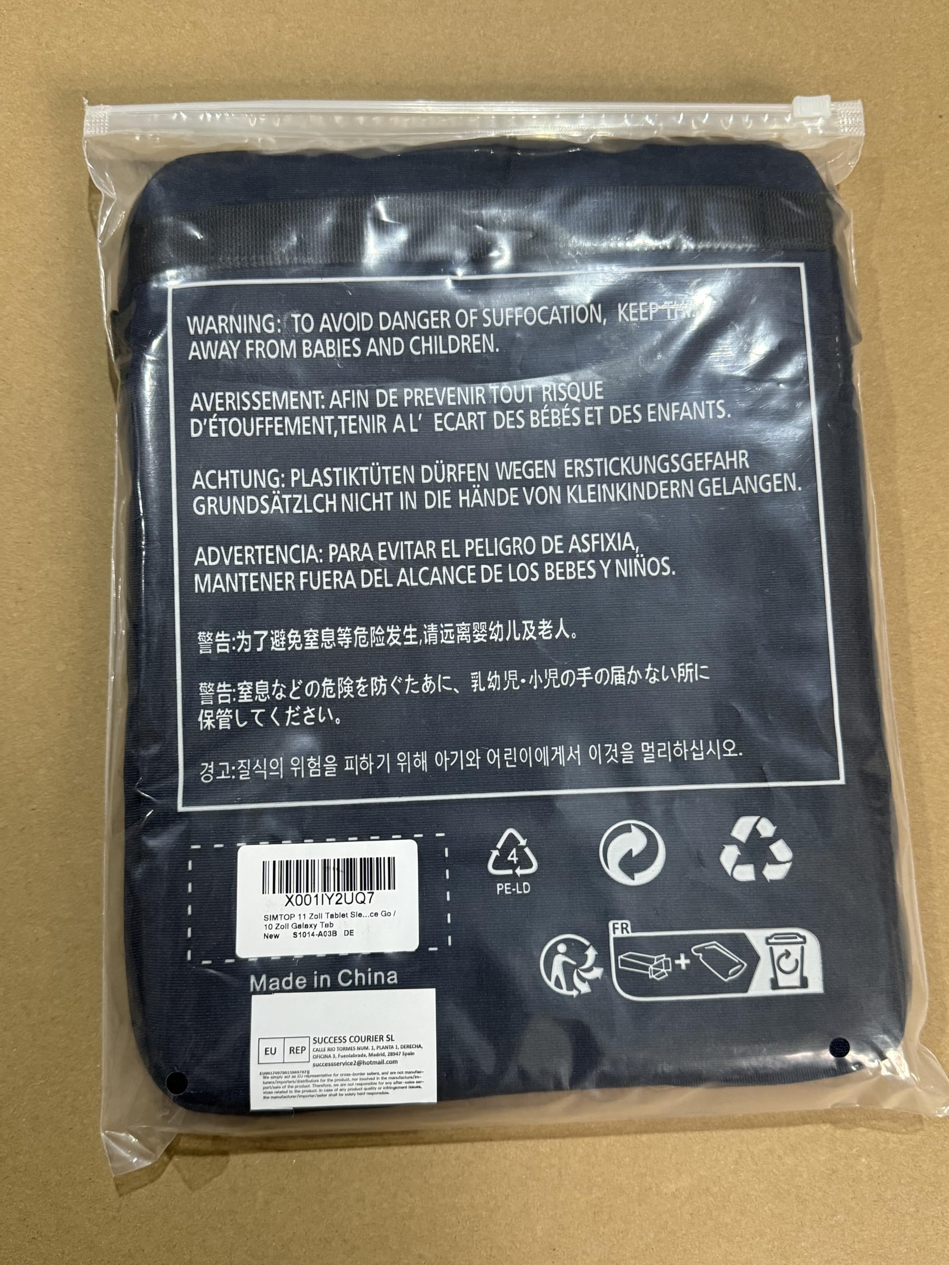 Premium Tablet Sleeve Case - S1014 Series - Protective Cover for iPad, Samsung Galaxy Tab, Fire HD | Perfect for Work, Travel & School