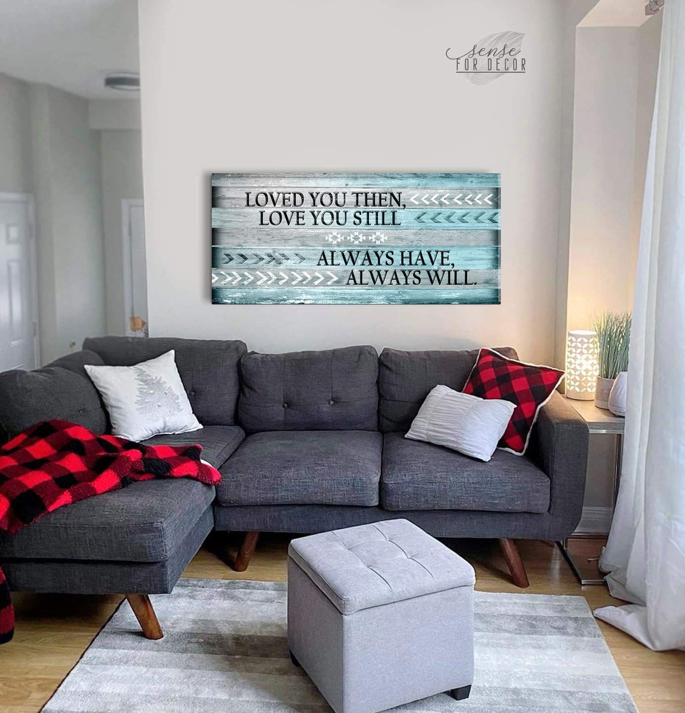 Rustic Bedroom Decor - Love You Still Wall Art for Couples | Valentine's Day Gifts for Her | Farmhouse Home Decor (Teal, 60x27) | Perfect for Anniversary, Wedding & Romantic Bedroom Decorations