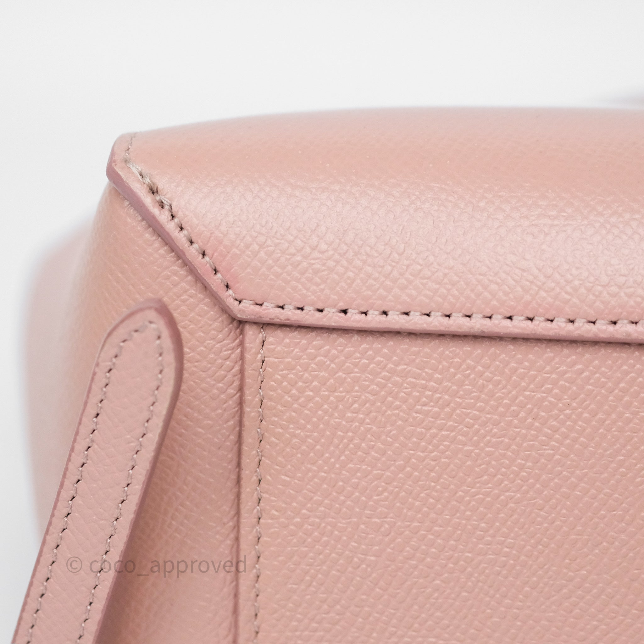 Celine Nano Belt Bag in Vintage Pink - Genuine Grained Calfskin Leather with Gold Hardware | Perfect for Everyday Use, Work & Special Occasions