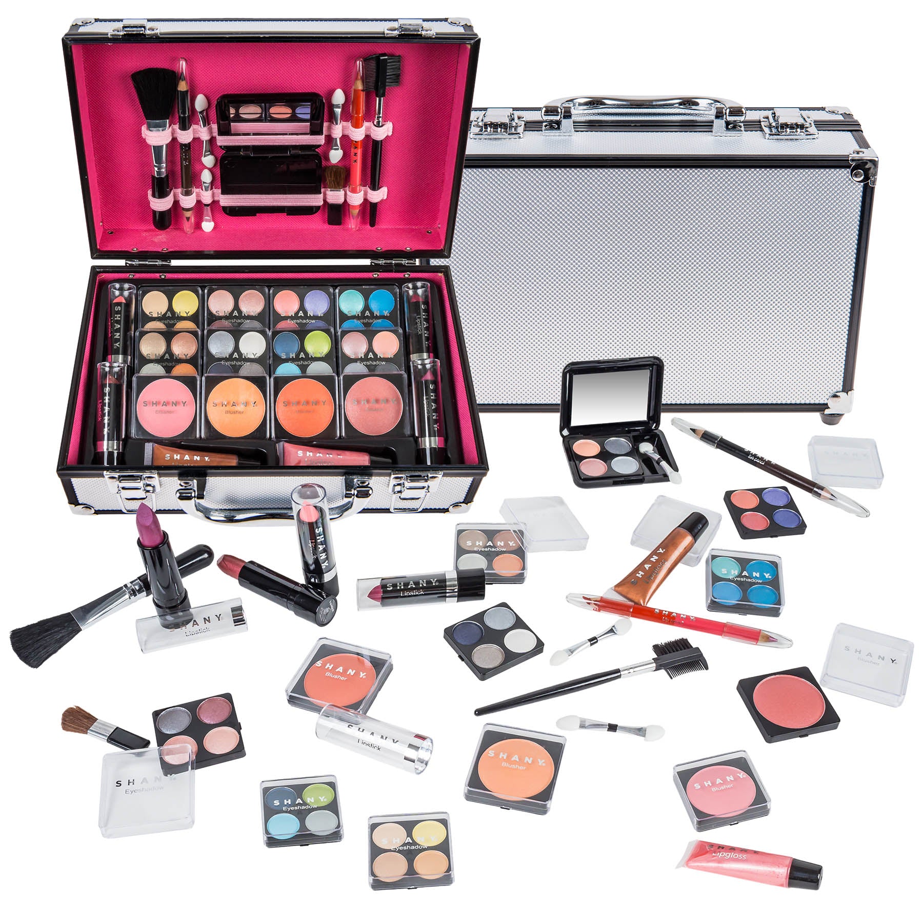 Professional Makeup Train Case with Carry Handle - Large Cosmetic Organizer for Makeup Artists & Travel - Perfect for Salon, Home Use & On-the-Go Touch Ups