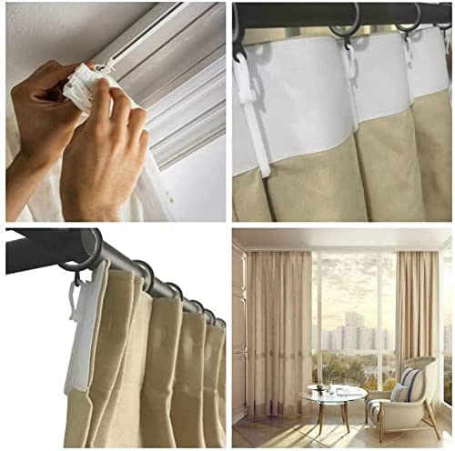 MroMax 10PCS White Plastic Curtain Hooks 1.34