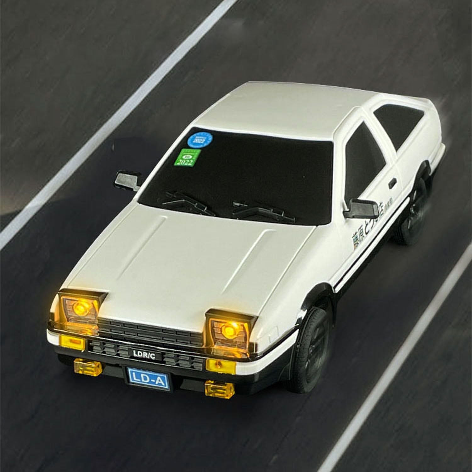 1/18 LDRC 2.4G Remote Control Drift Car - AE86 Model RWD High-Speed RC Race Car (10KM/H) with Flip Lights, USB Rechargeable Battery - Perfect for Indoor/Outdoor Racing, Drifting Practice, and Collectible Gifts for RC Enthusiasts