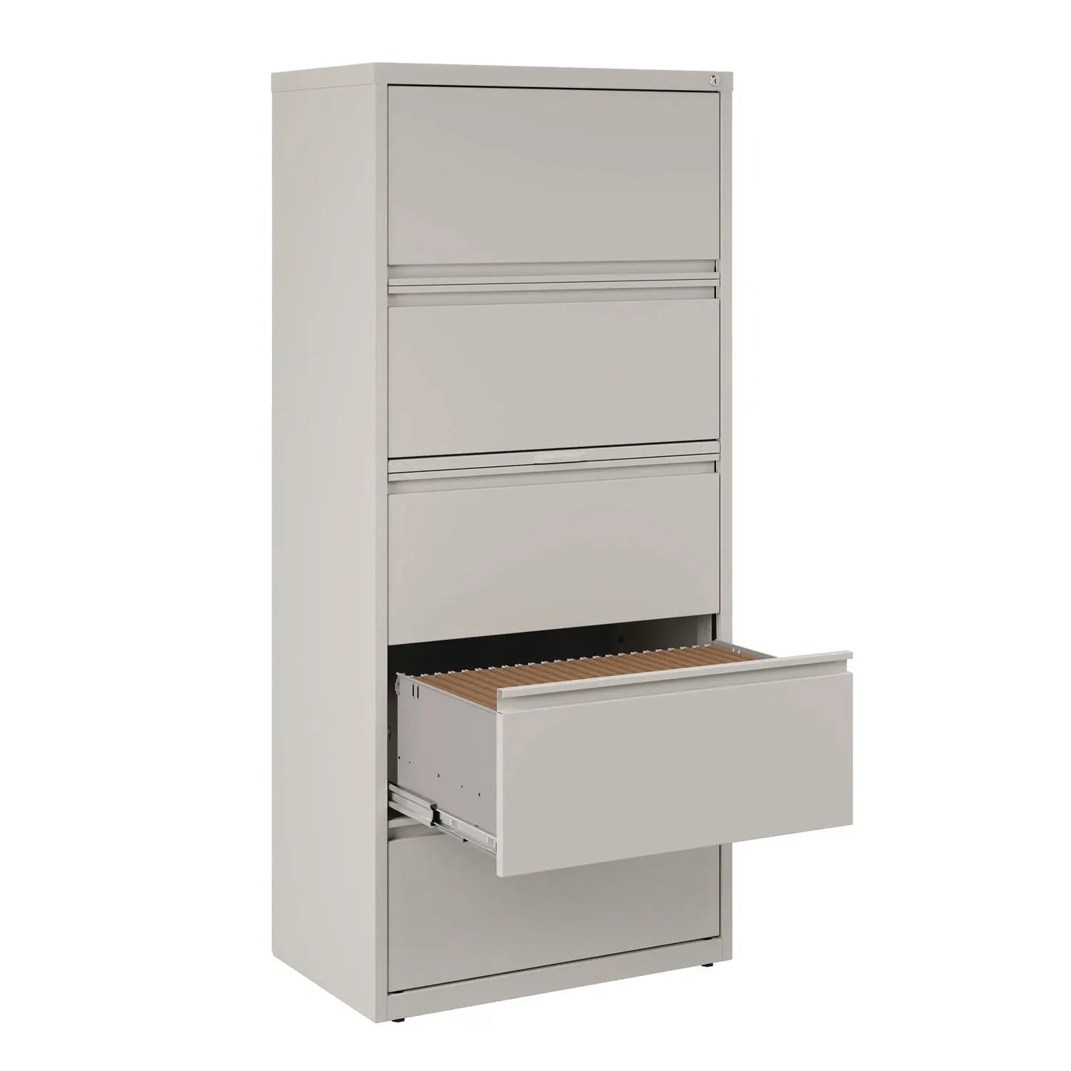 Alera® 5-Drawer Lateral File Cabinet - Legal/Letter Size - Light Gray - 30