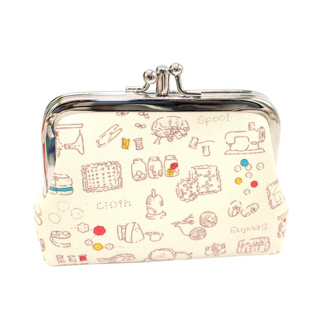 Stylish Printed Card Purse & Coin Holder for Women - Fashionable Keychain & Handbag Accessory - Perfect for Organizing Keys, Cards, and Small Essentials - Ideal for Daily Use, Travel, and Gift Giving