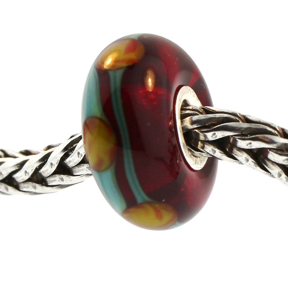 Authentic Trollbeads Glass 61163 Red China Bead - Handmade Jewelry for Bracelets & Necklaces - Perfect for Gifts & Special Occasions
