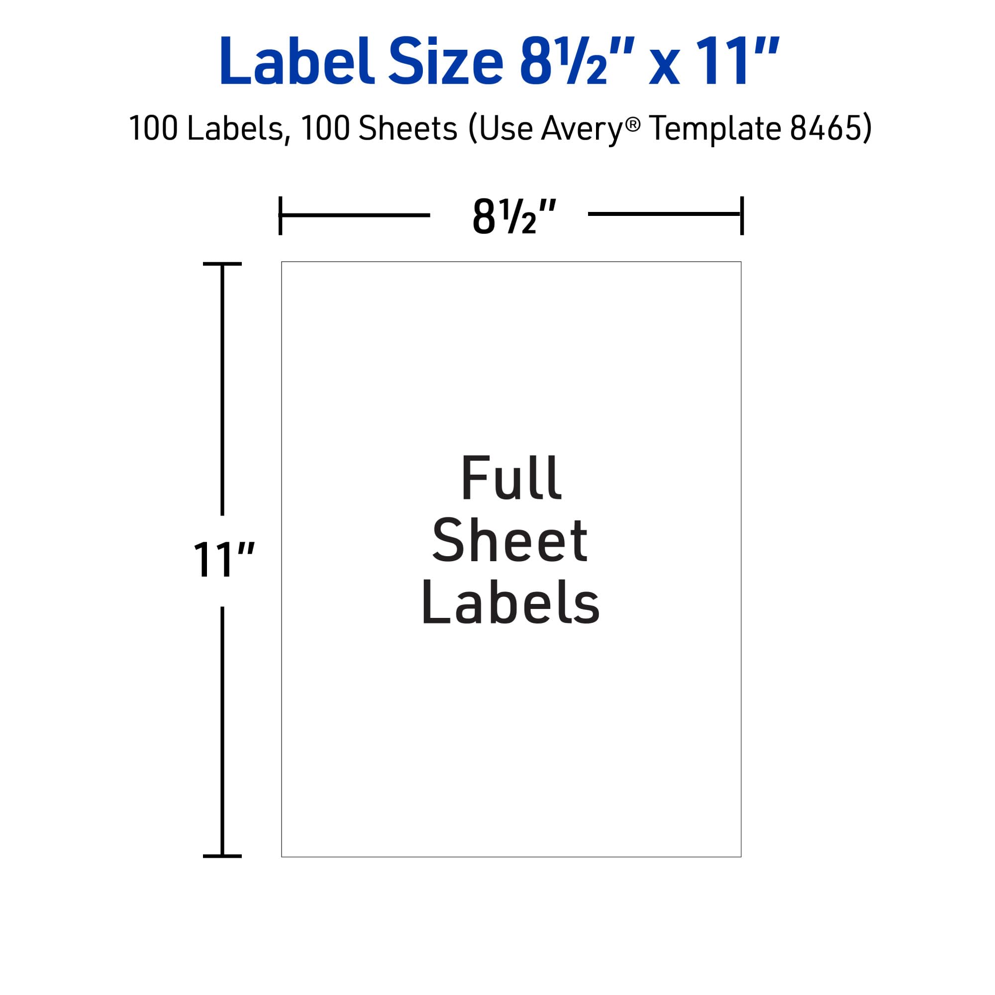 Avery Full-Sheet Printable Shipping Labels 8.5