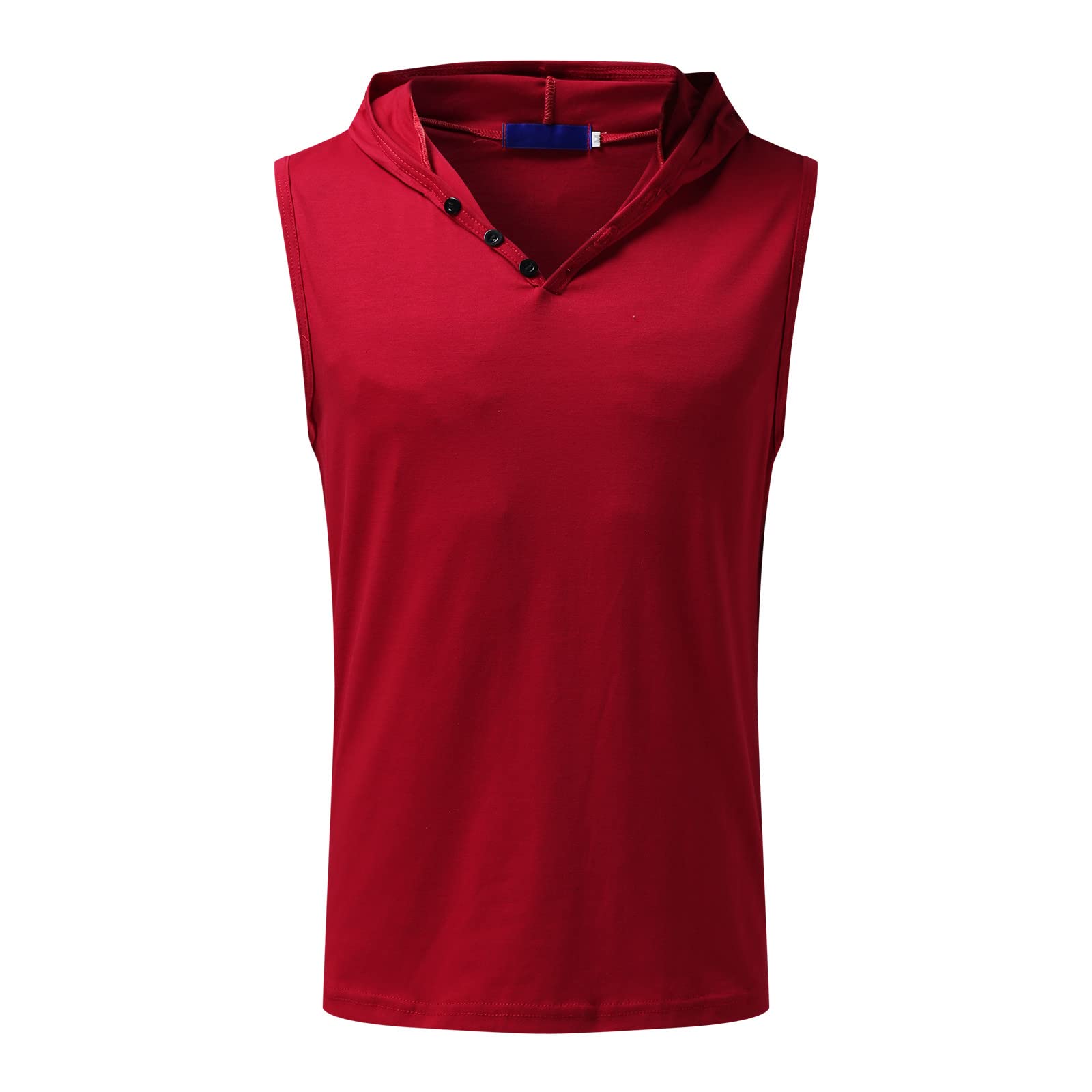 Maryia Men's Workout Tank Tops with Hood - Sleeveless Gym Hoodies for Bodybuilding & Muscle Training - Athletic Cut Off T-Shirts - Perfect for Gym, Running & Outdoor Workouts