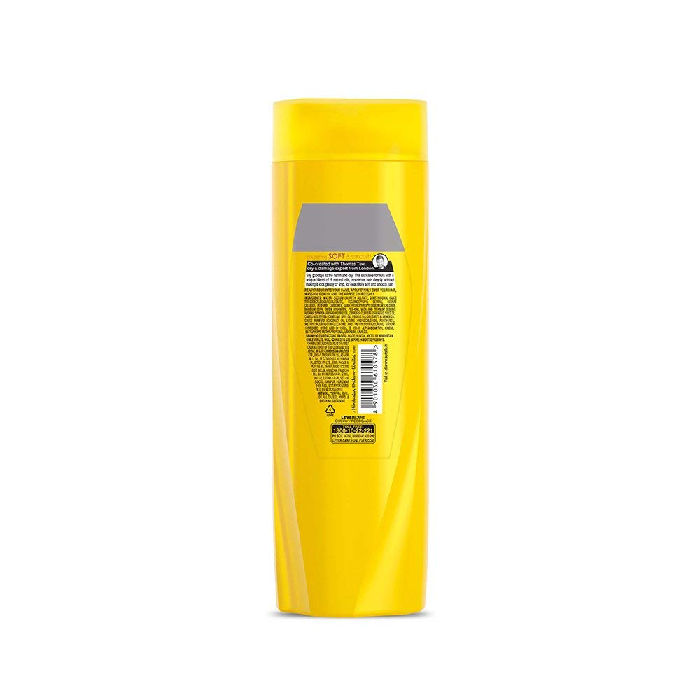 Sunsilk Nourishing Soft & Smooth Shampoo 180ml - Hydrating Hair Care for Dry & Damaged Hair - Perfect for Daily Use at Home, Gym & Travel