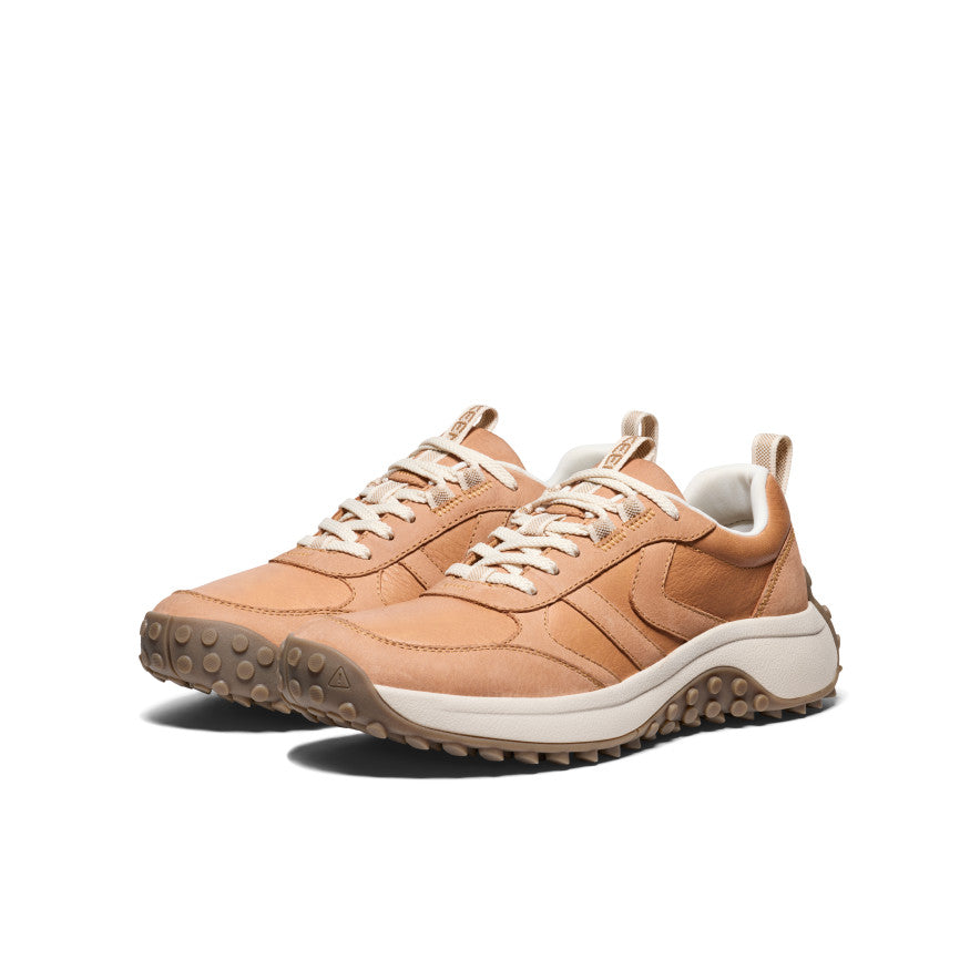 Women's KS86 Genuine Leather Sneakers - Natural/Birch Color | Comfortable Casual Walking Shoes for Women | Perfect for Work, Travel & Everyday Wear