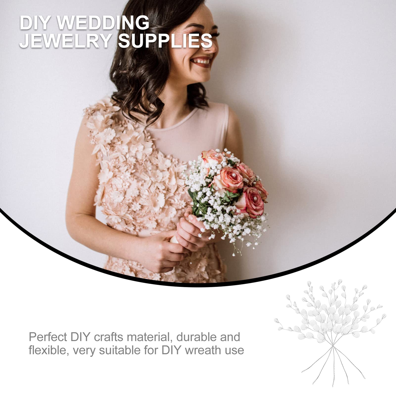 50pcs DIY Wreath & Garland Jewelry Making Supplies - Multi-Purpose Craft Decorations for Wedding, Home, Party & Seasonal Decor - Beads, Charms & Embellishments for Creative DIY Projects