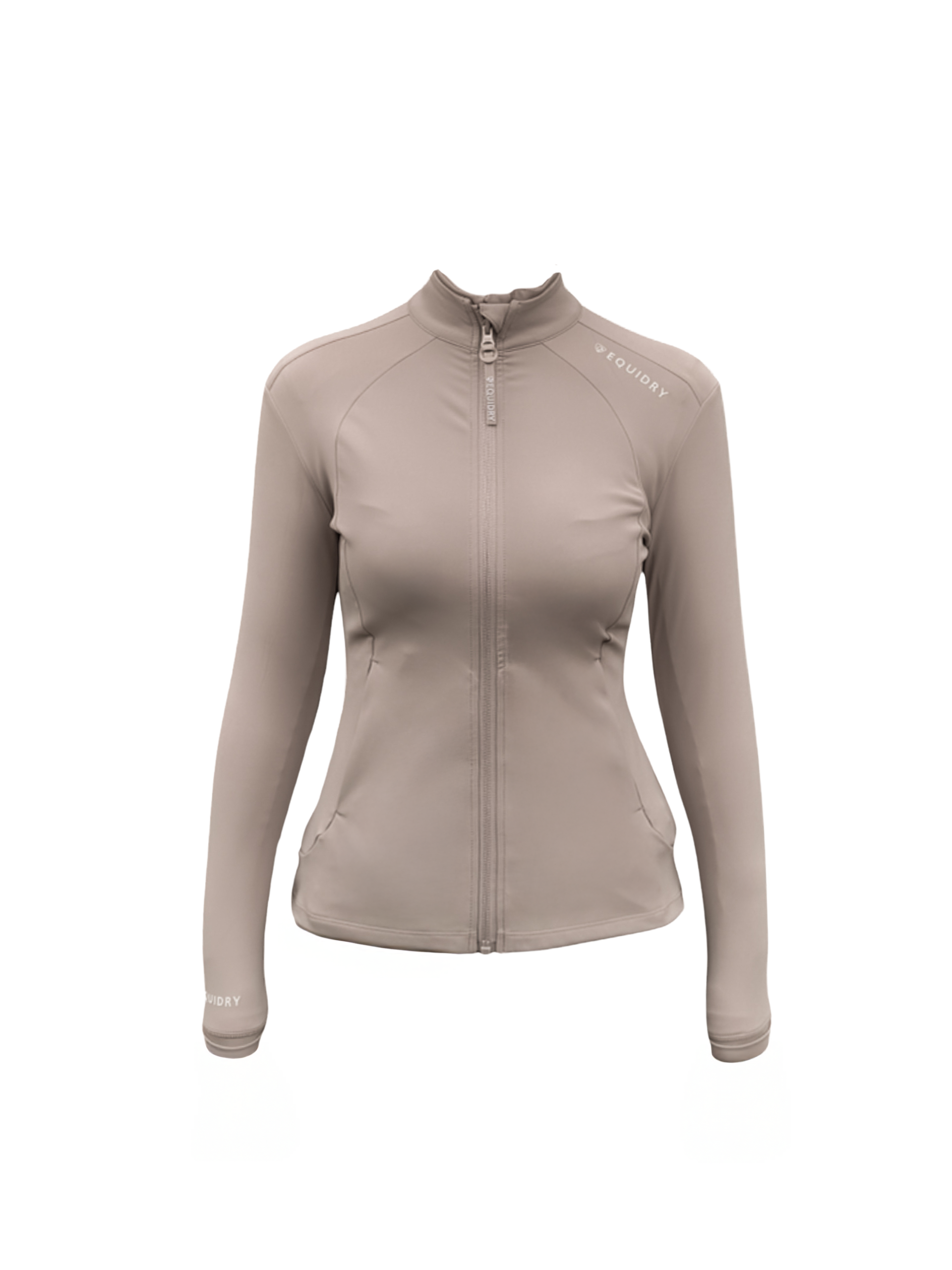 Women's Water Repellent Zip Up Jacket - Lightweight Windproof Hoodie for Hiking & Outdoor Activities | Sand & White Color Options
