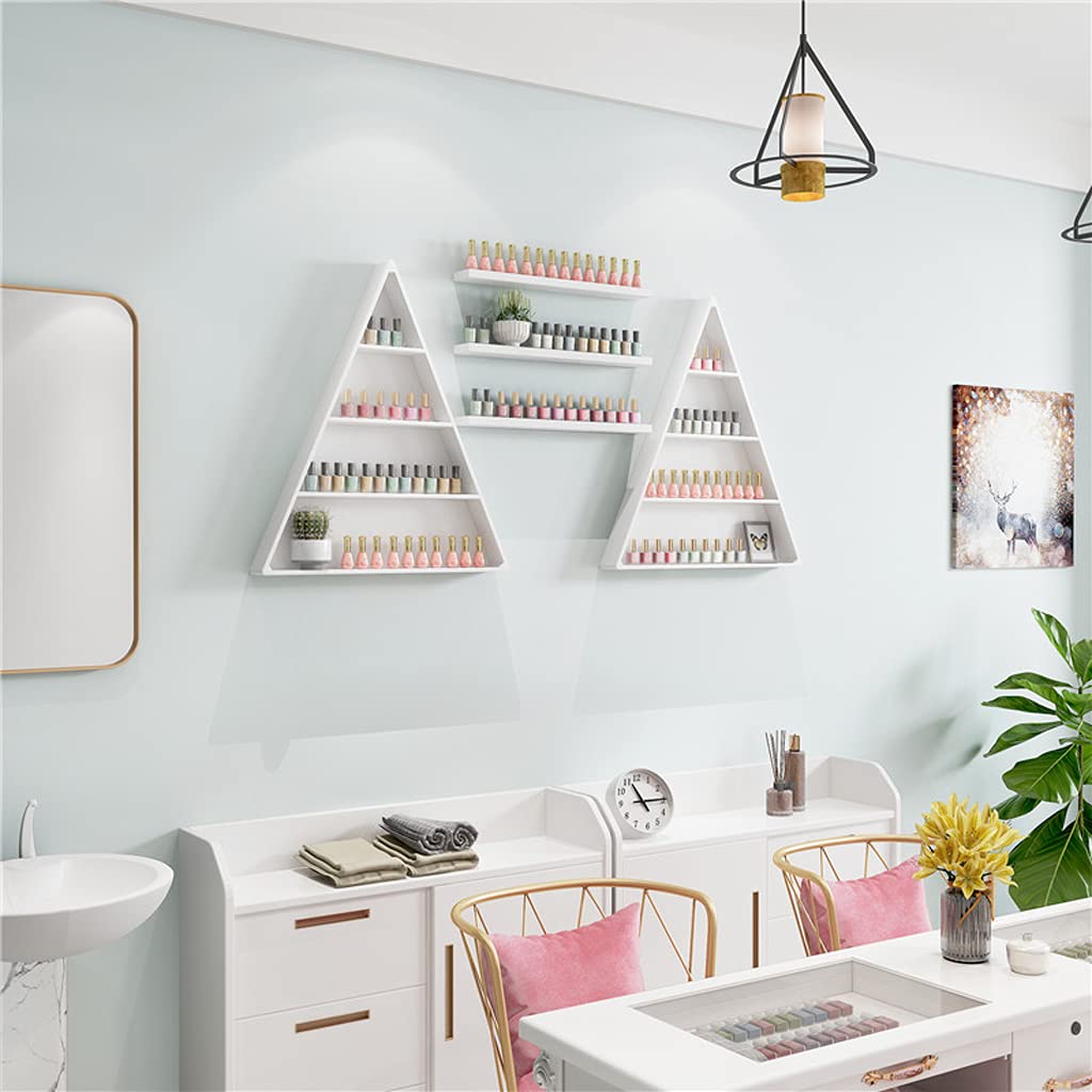 4-Tier Metal Nail Polish Organizer Wall Shelf - Rustproof Cosmetic Display Stand for Nail Lacquers & Beauty Products | Perfect for Salon, Home Vanity & Makeup Storage Organization