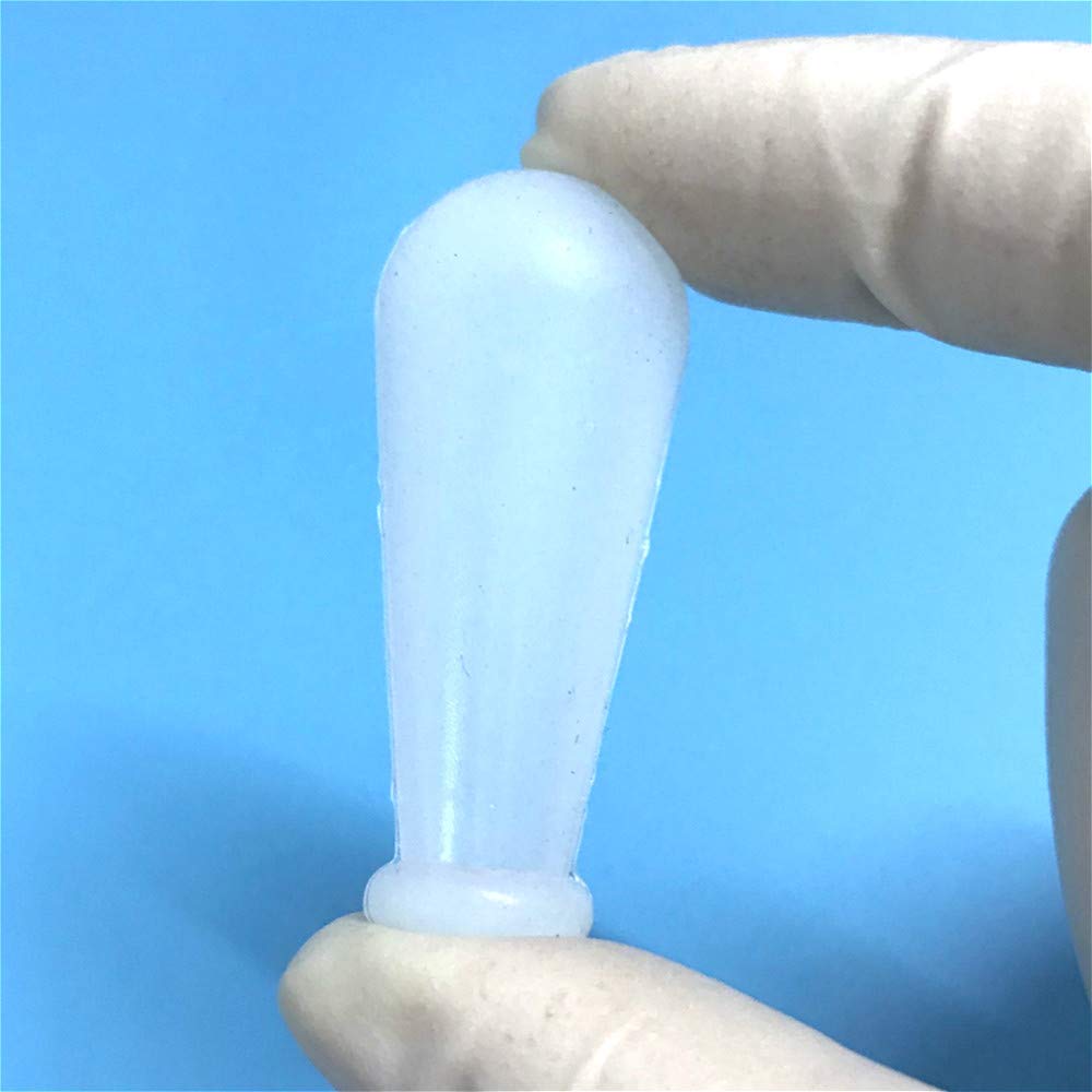 MMLFX 10-Pack 2ml Silicone Suction Bulbs for Pipettes - Acid-Resistant, Laboratory-Grade White Rubber Pipette Ball with Secure Cap - Ideal for Chemistry Labs, Medical Testing & Scientific Experiments