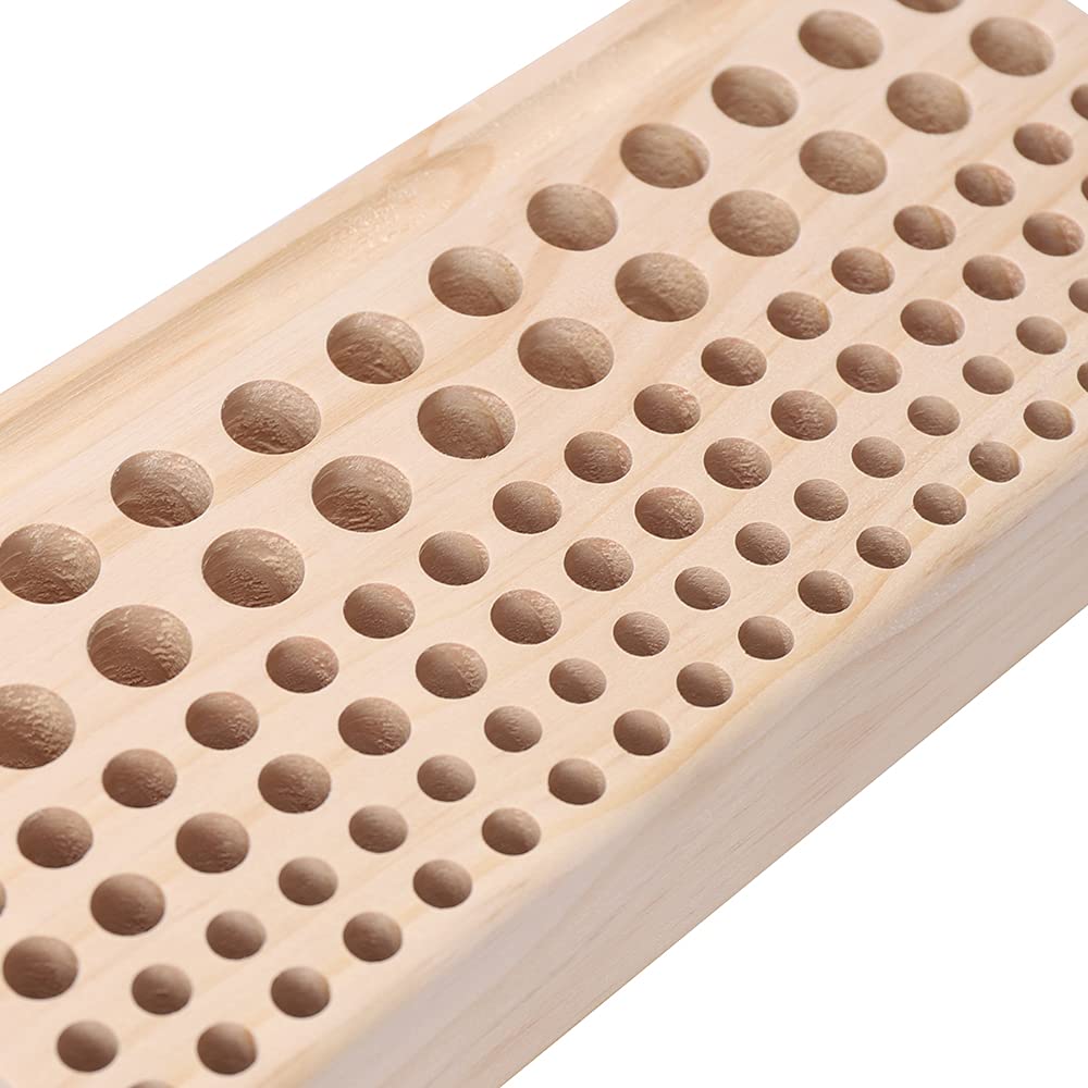 Gdrasuya10 98-Hole Leathercraft Tool Storage Holder - Wooden DIY Tool Rack for Leather Craft Stamping & Punching Tools - Leather Working Tool Organizer for Punch Tools & Supplies - Perfect for Leather Craft Workshops & DIY Projects