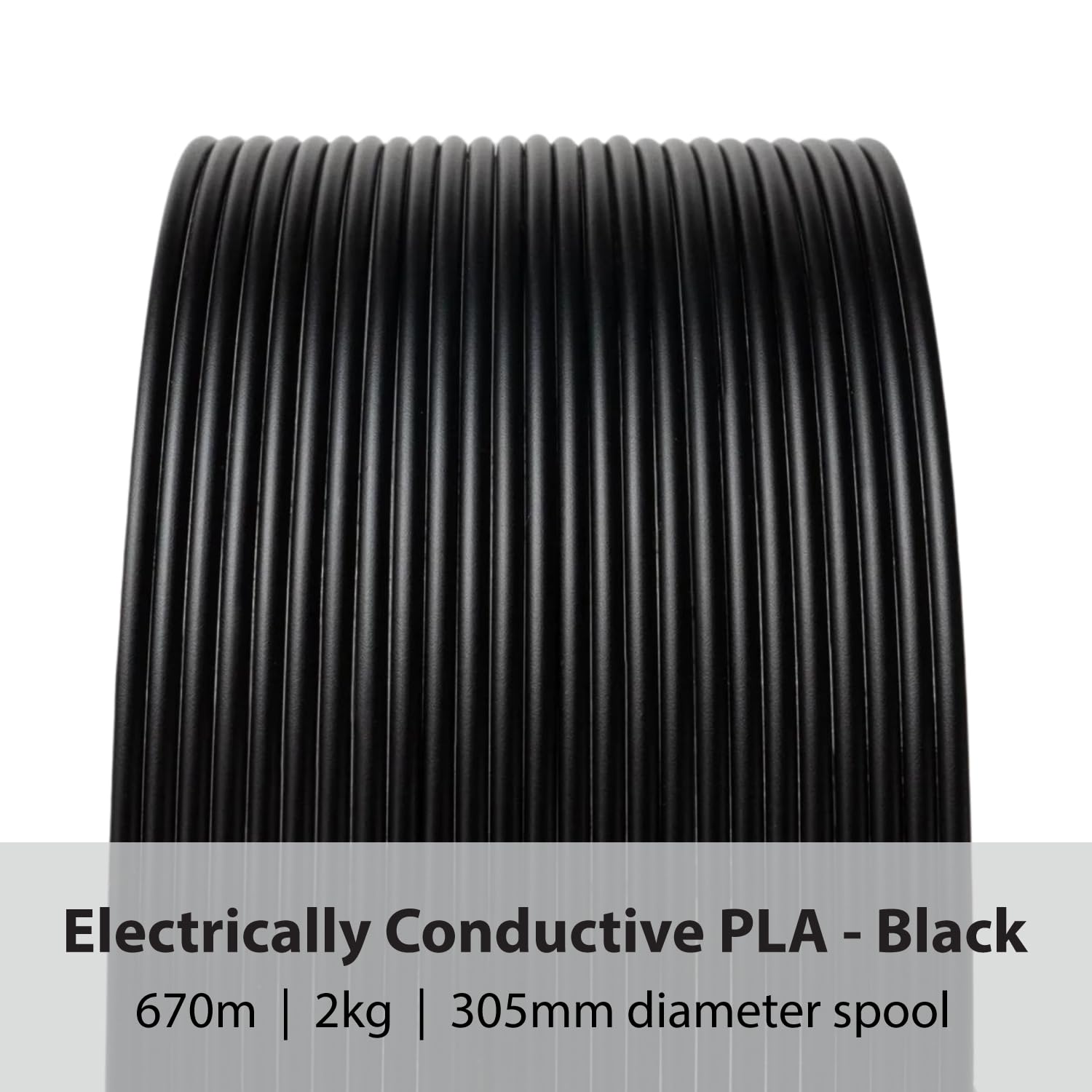 Electrically Conductive PLA 3D Printer Filament 1.75mm 2kg Spool - High Performance PLA Filament for Creality Ender 3, ANYCUBIC, FlashForge 3D Printers | Perfect for DIY Electronics, Robotics & Wearable Tech Projects