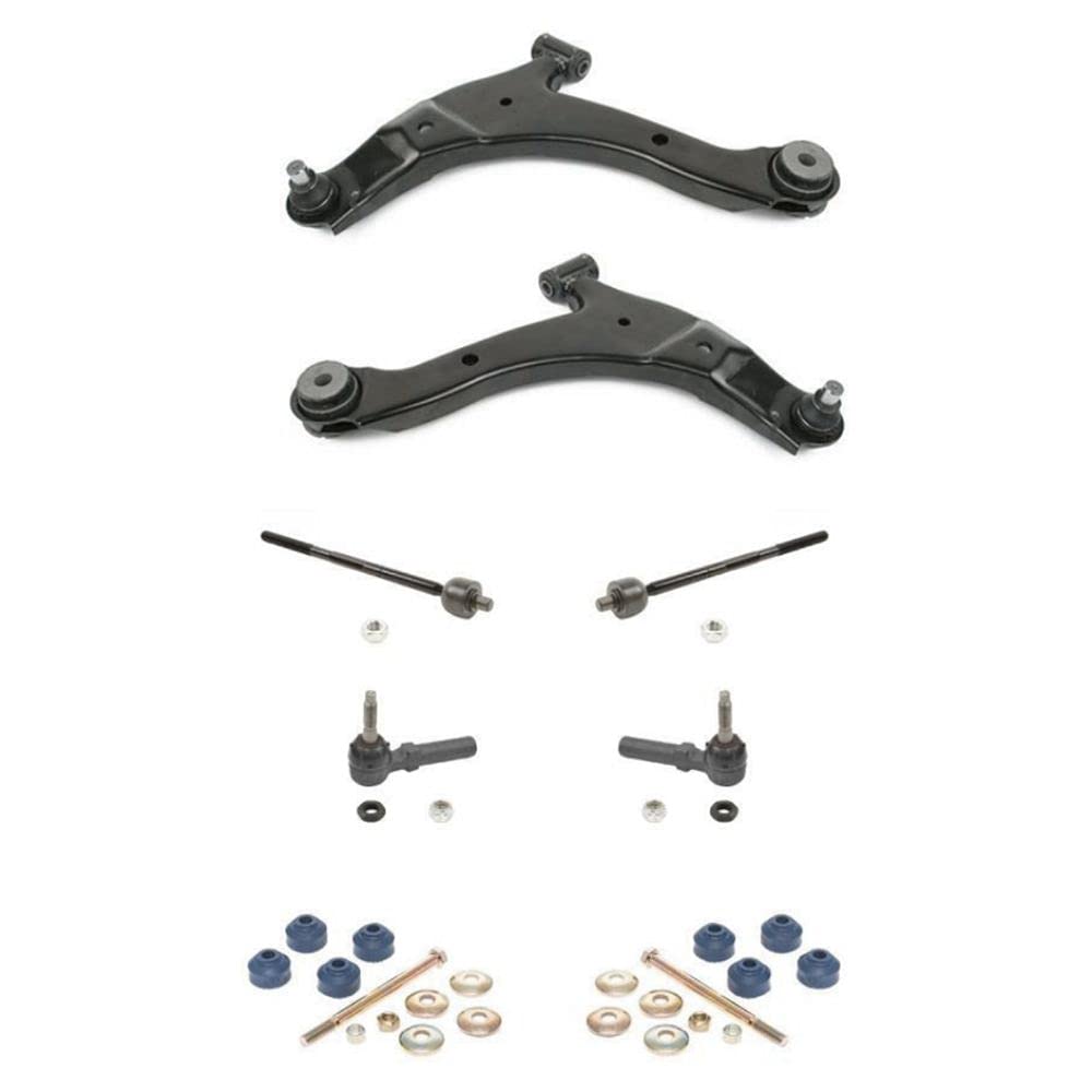 SUNAROUD Front Lower Control Arms, Sway Bar Links, and Tie Rods Kit - Compatible with K620010, ES3173RL, K620009 - Perfect for Suspension Repair & Car Maintenance - Ideal for Smooth Ride & Enhanced Vehicle Stability on Rough Roads