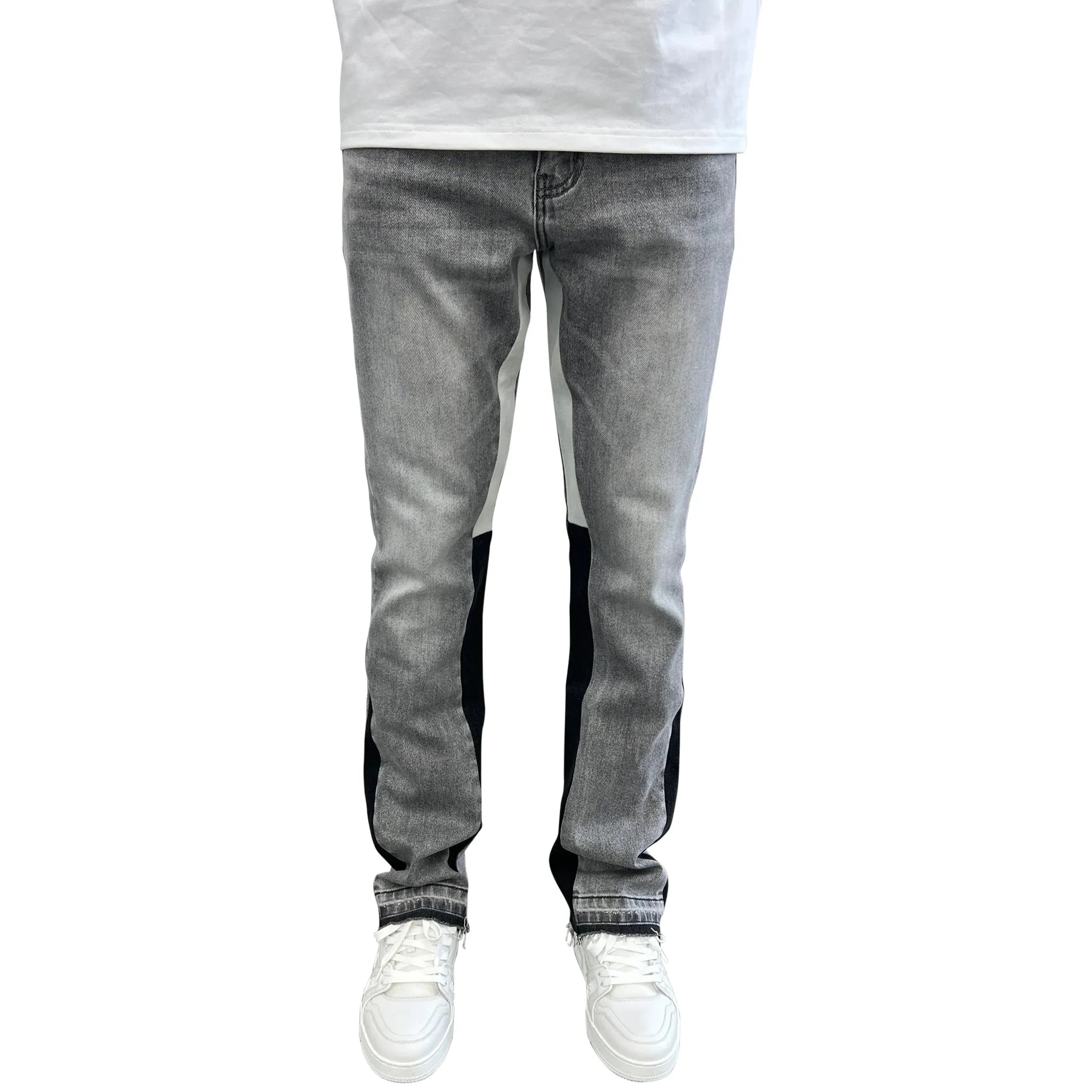 SIARR Flared Jeans for Women - Light Grey High Waist Bootcut Denim Pants - Perfect for Casual Outfits, Date Nights & 70s Vintage Style