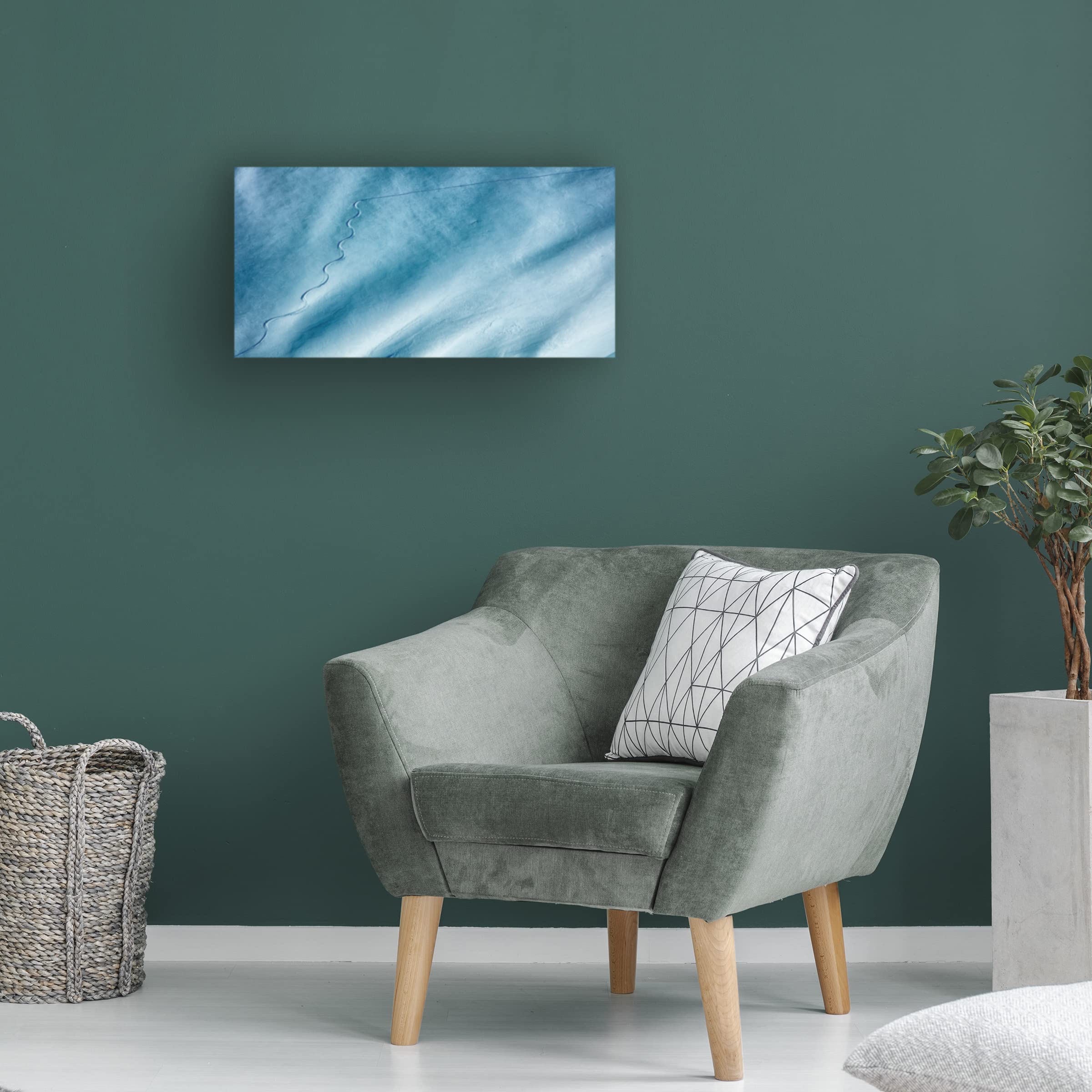 Heinz Hieke 'Wave' Canvas Wall Art Print - Modern Ocean Seascape Painting for Living Room, Bedroom & Office Decor