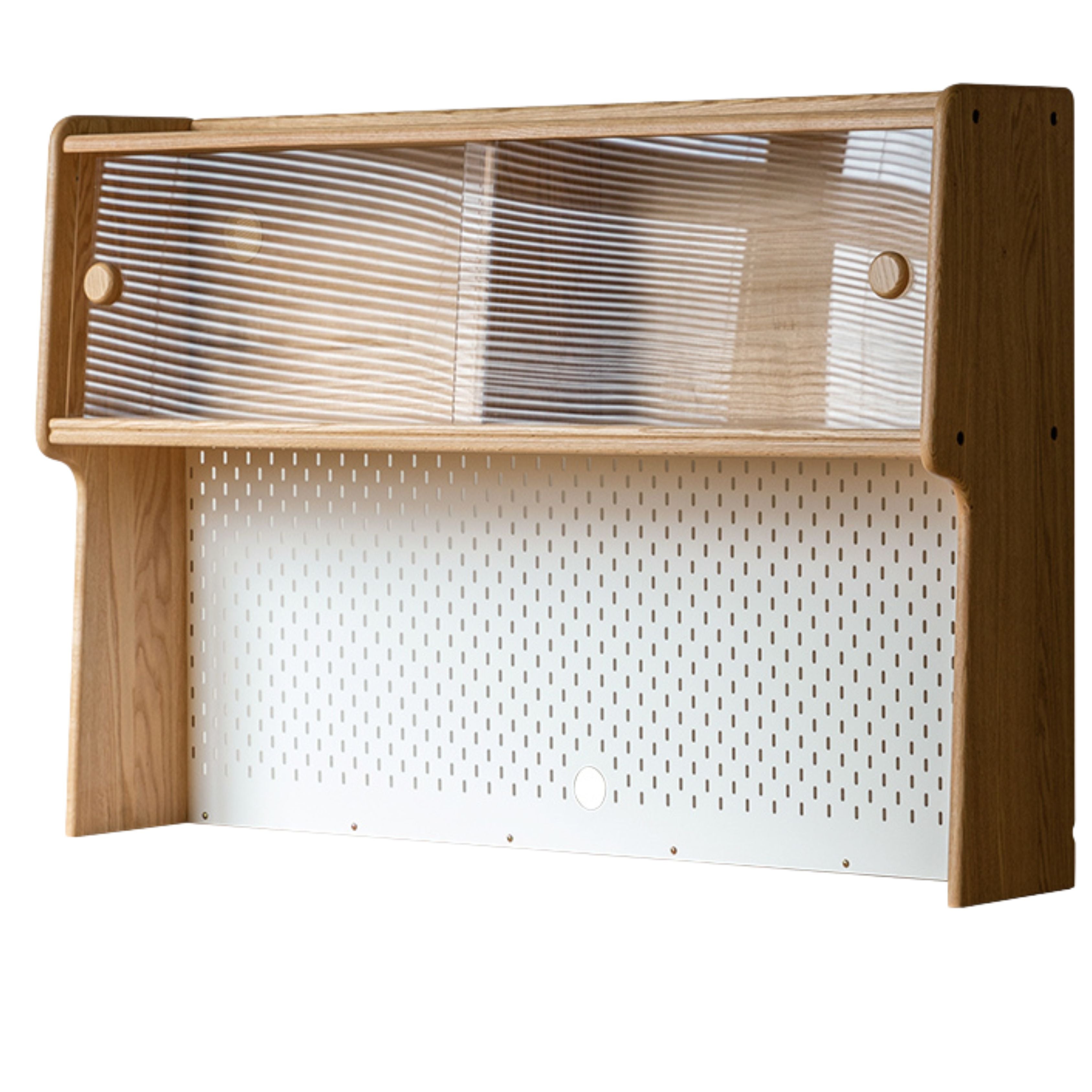 46.4x9.8x33.9 inch / 118x25x86 cm / Natural Wood Color / Oak Study desk shelf