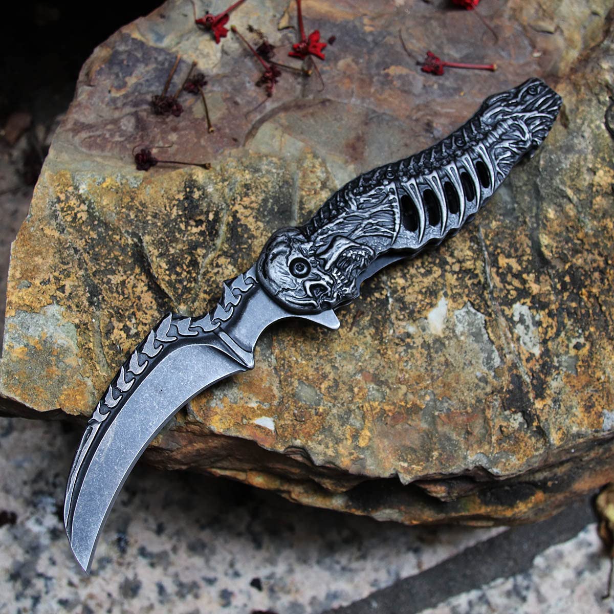 Best Survival Utility Folding Knife for Outdoor Adventures - Tactical Hunting, Camping & Bushcraft Knife | Perfect for Hiking, Emergency Preparedness & Wilderness Survival