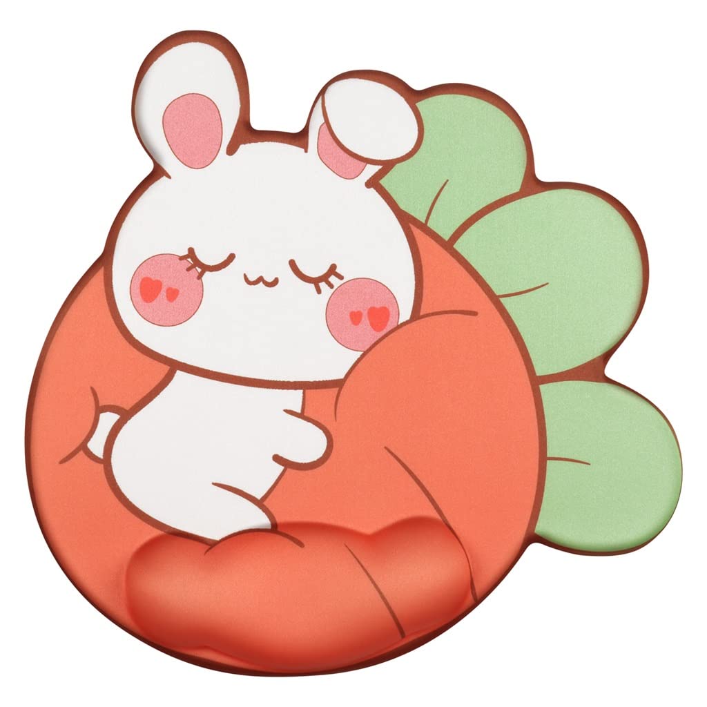 Ergonomic Keyboard Wrist Rest & Mouse Pad Set - Soft Cute Cartoon Design Office & Gaming Mouse Mat with Wrist Support - Comfortable PC Desk Pad for Women, Girls, Home & Office Use - Perfect Gift for Gamers & Typists