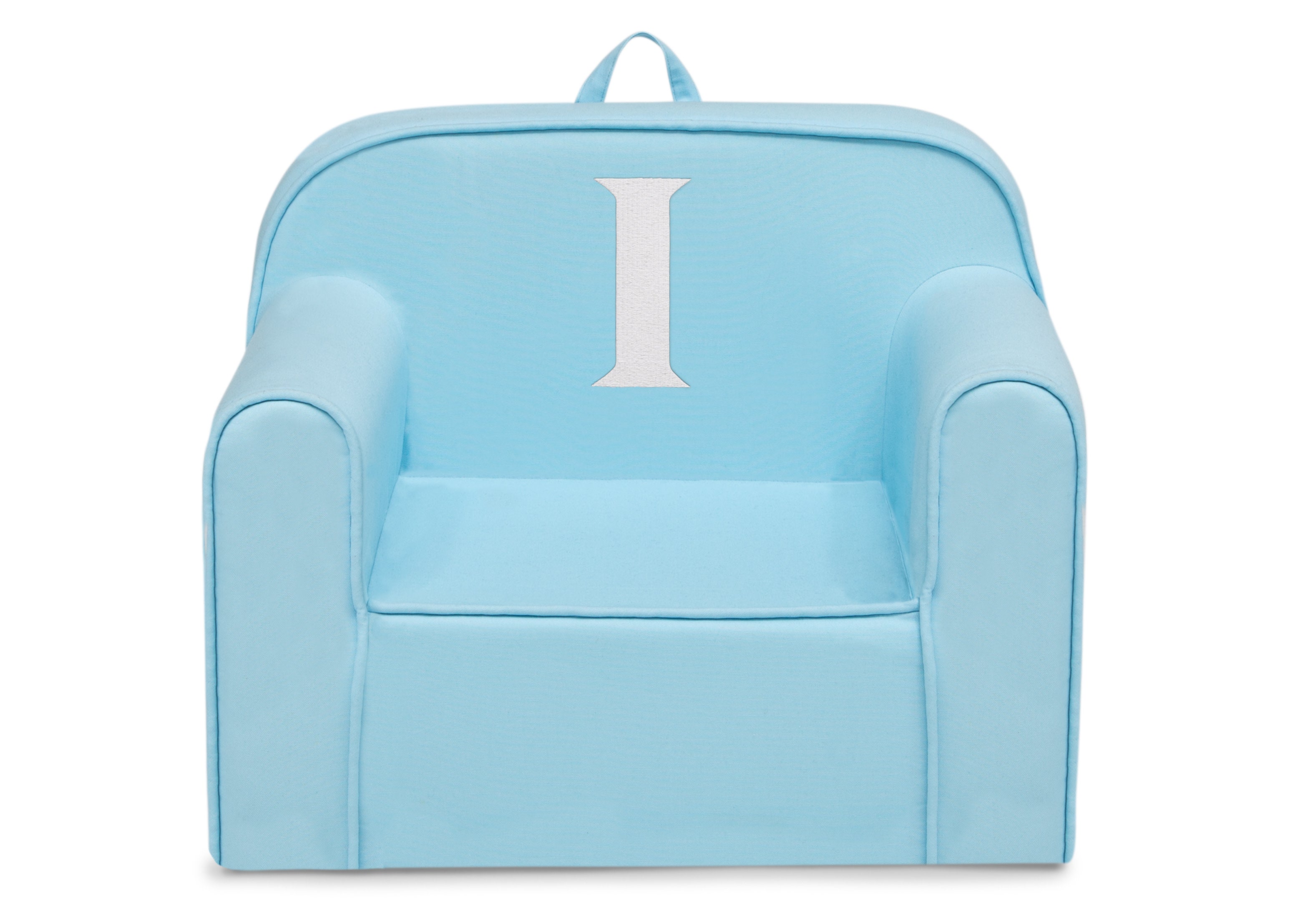 Personalized Monogram Light Blue Cozee Chair - Custom Plush Recliner for Living Room, Nursery & Office - Cozy Reading & Relaxation Seat